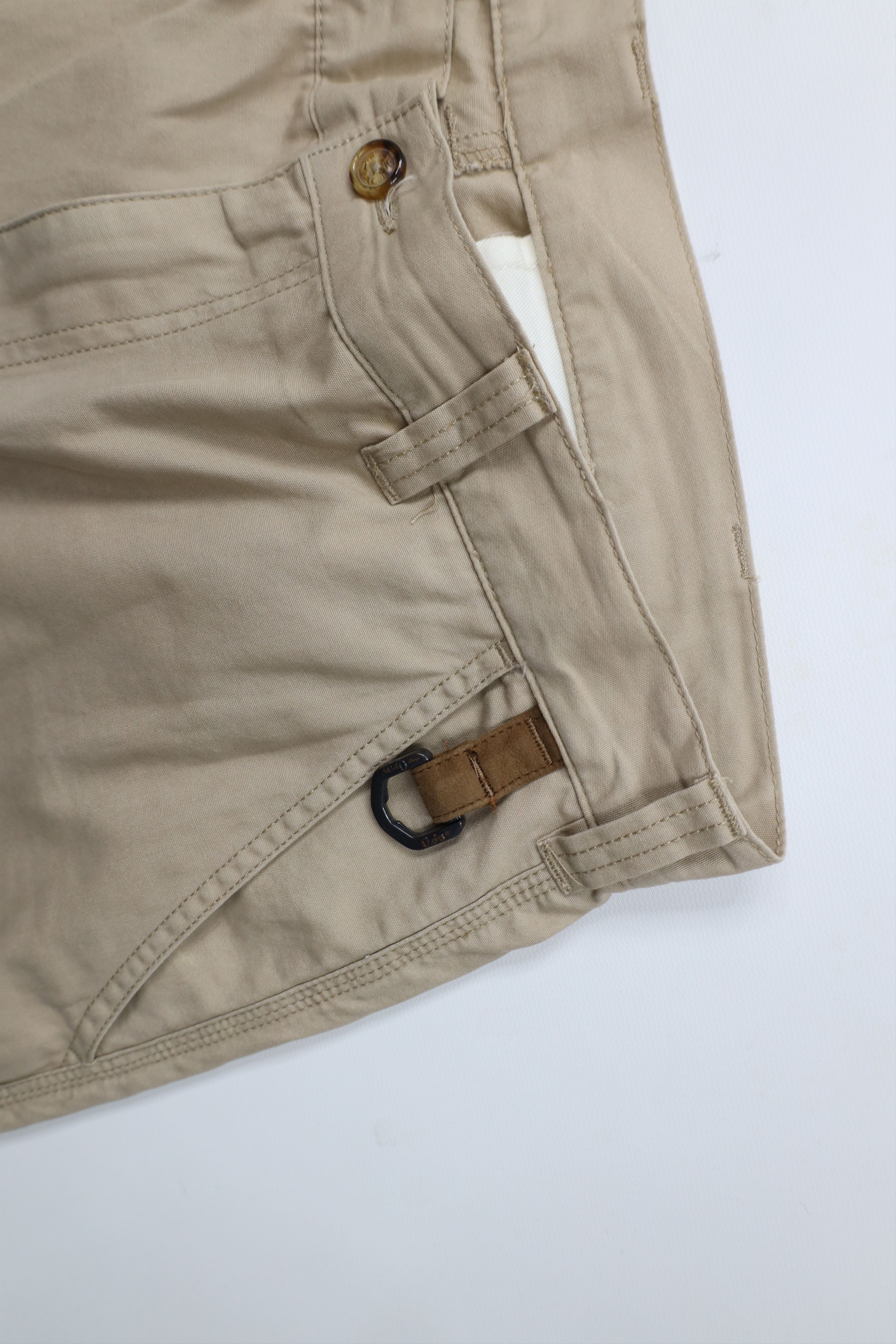 Orvis × Vintage Vintage 90s Orvis Suede Trim Safari Wide Leg Pants Beige Size US 34 / EU 50 - 6 Thumbnail