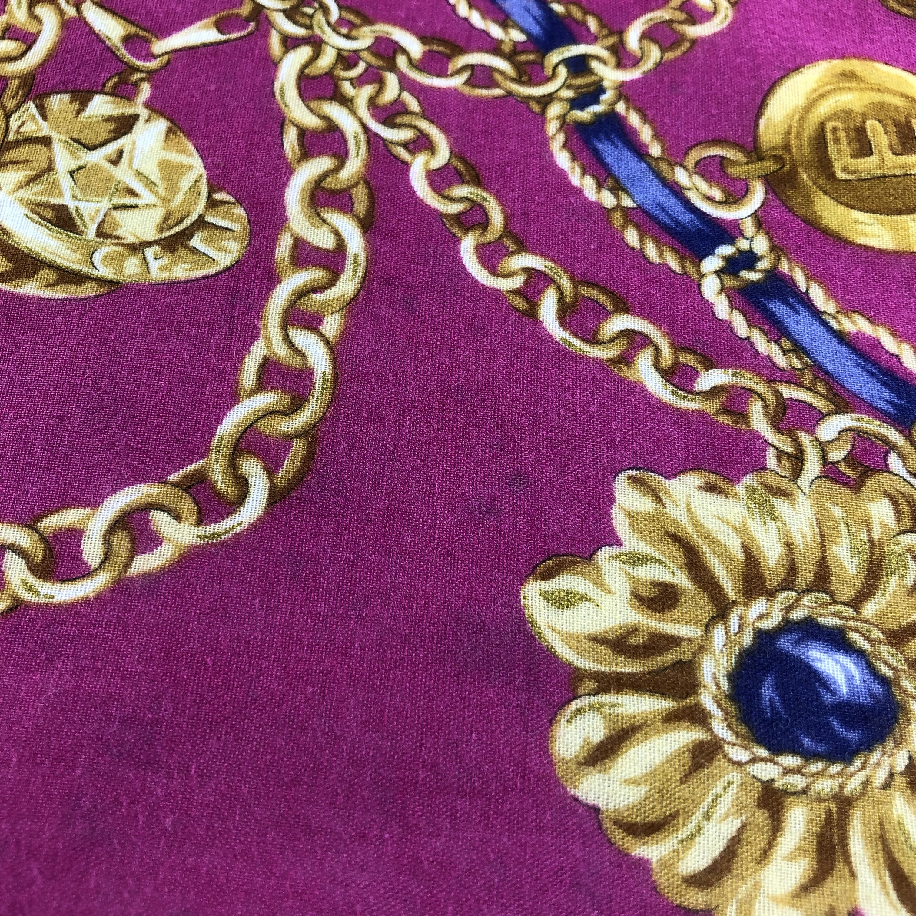 Celine Celine Gold Chains Handkerchief Neckerchief Bandana H2168 Size ONE SIZE - 8 Thumbnail