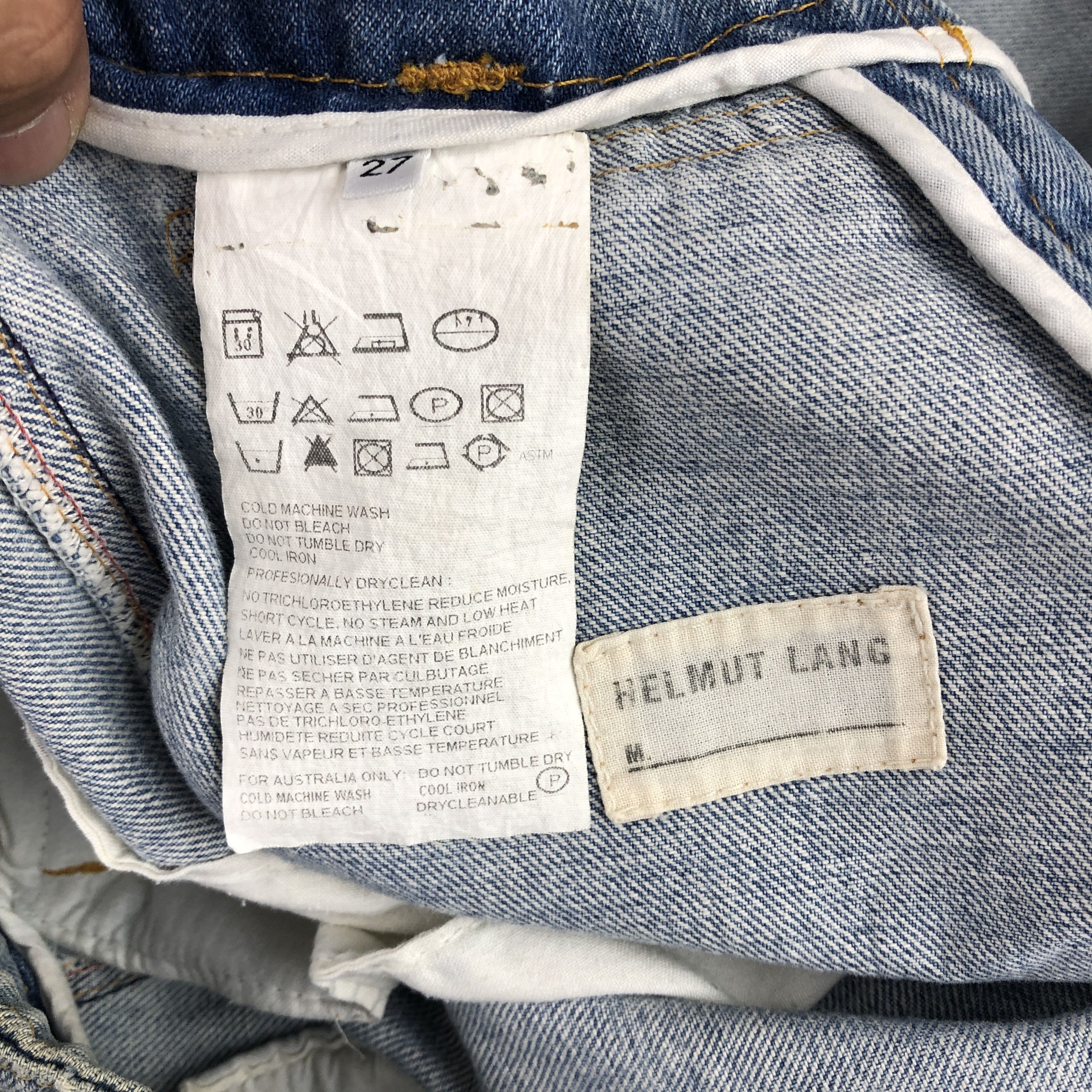 Helmut Lang × Vintage Vintage 90s Helmut Lang Faded Jeans Light Wash Denim Size 26" / US 2 / IT 38 - 7 Thumbnail