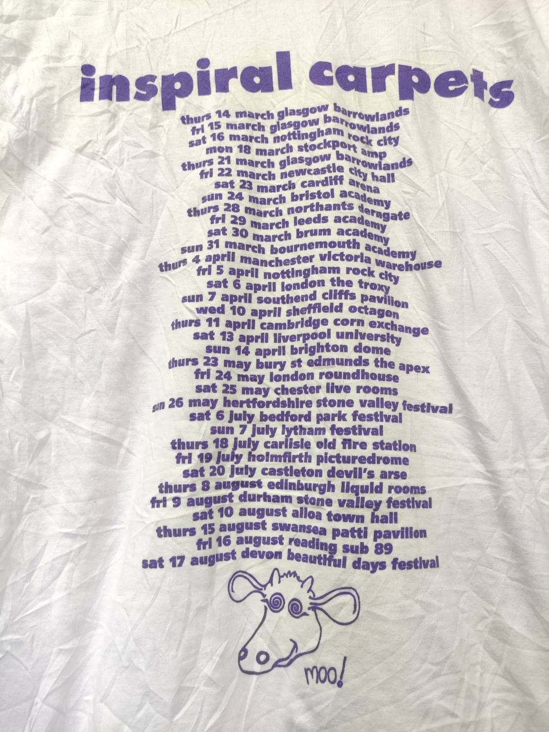 Band Tees Vtg Inspiral Carpets " Cool As Fuck " Album Promo Size US XL / EU 56 / 4 - 10 Thumbnail
