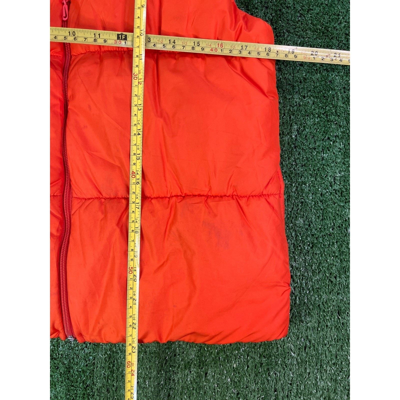 Nike Nike Womens Puffer Vest Orange Full Zip Jacket Logo S/M Size M / US 6-8 / IT 42-44 - 3 Thumbnail