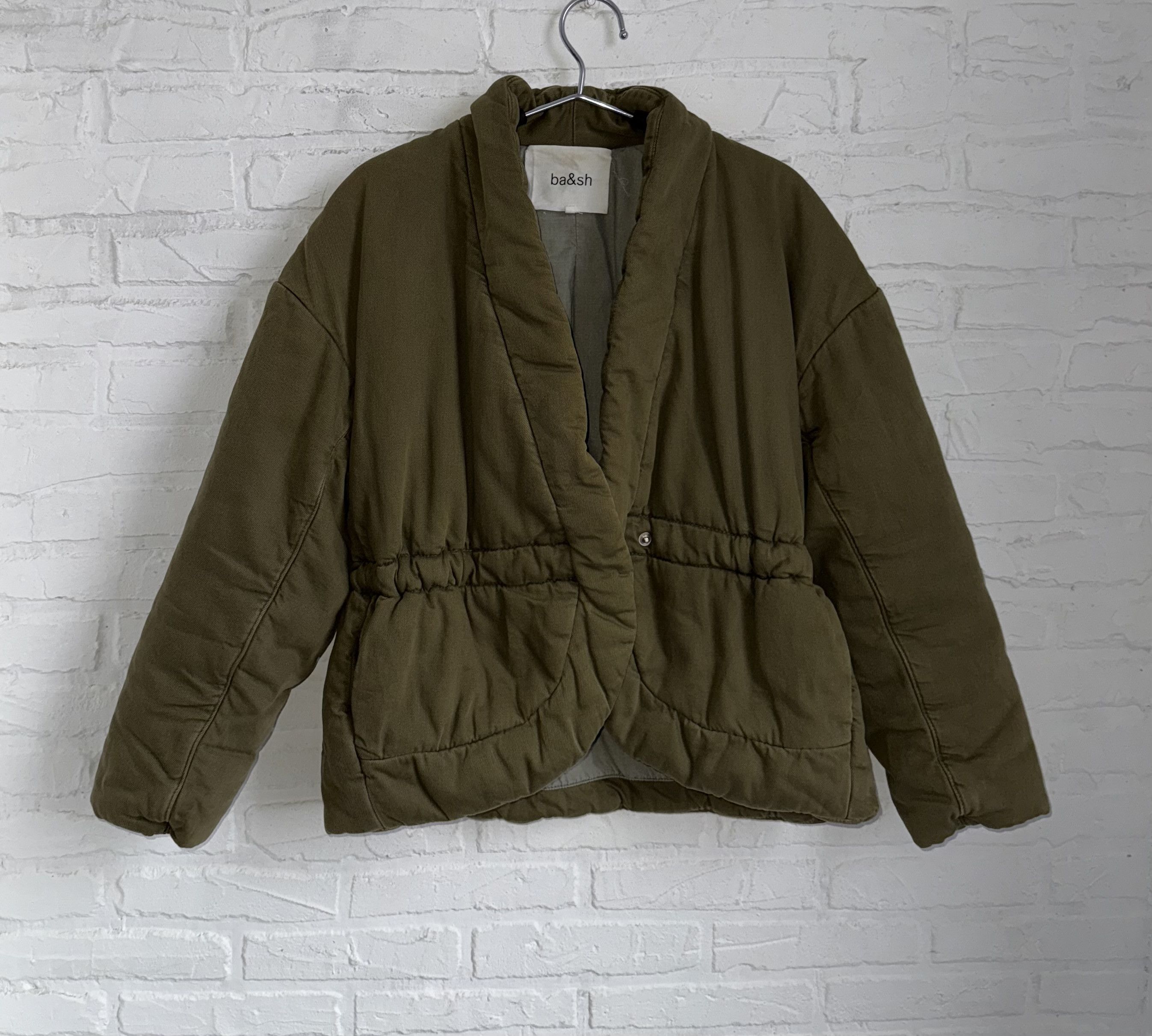 ba&sh Ba&sh quilted denim Caly green jacket Size S / US 4 / IT 40 - 3 Thumbnail