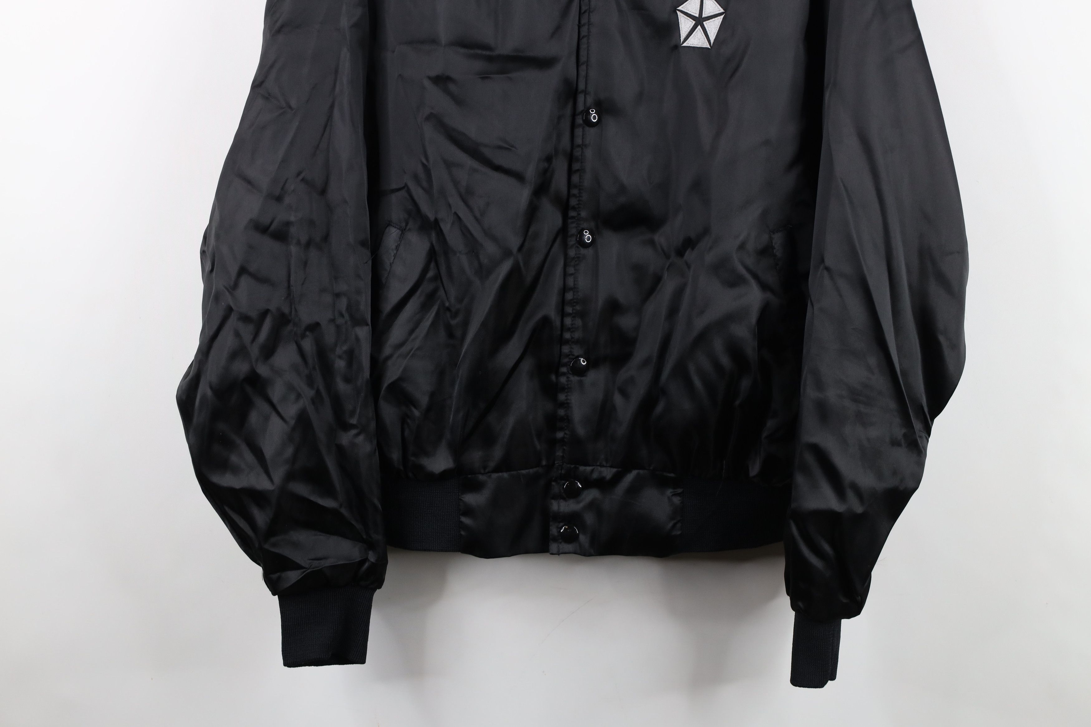 Vintage Vintage 80s Chrysler Hammel Motors Satin Bomber Jacket USA Size L / US 10 / IT 46 - 3 Thumbnail