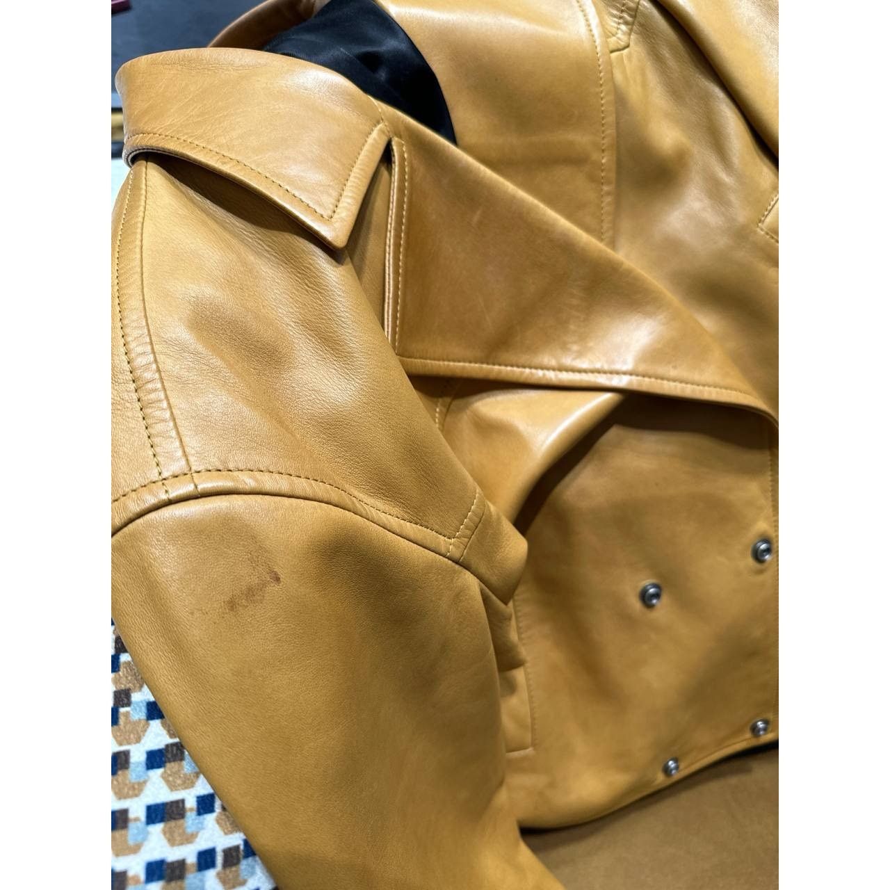 Saint Laurent Paris Saint Laurent Brown Leather Double Breasted Jacket Sz.40 Size M / US 6-8 / IT 42-44 - 9 Thumbnail