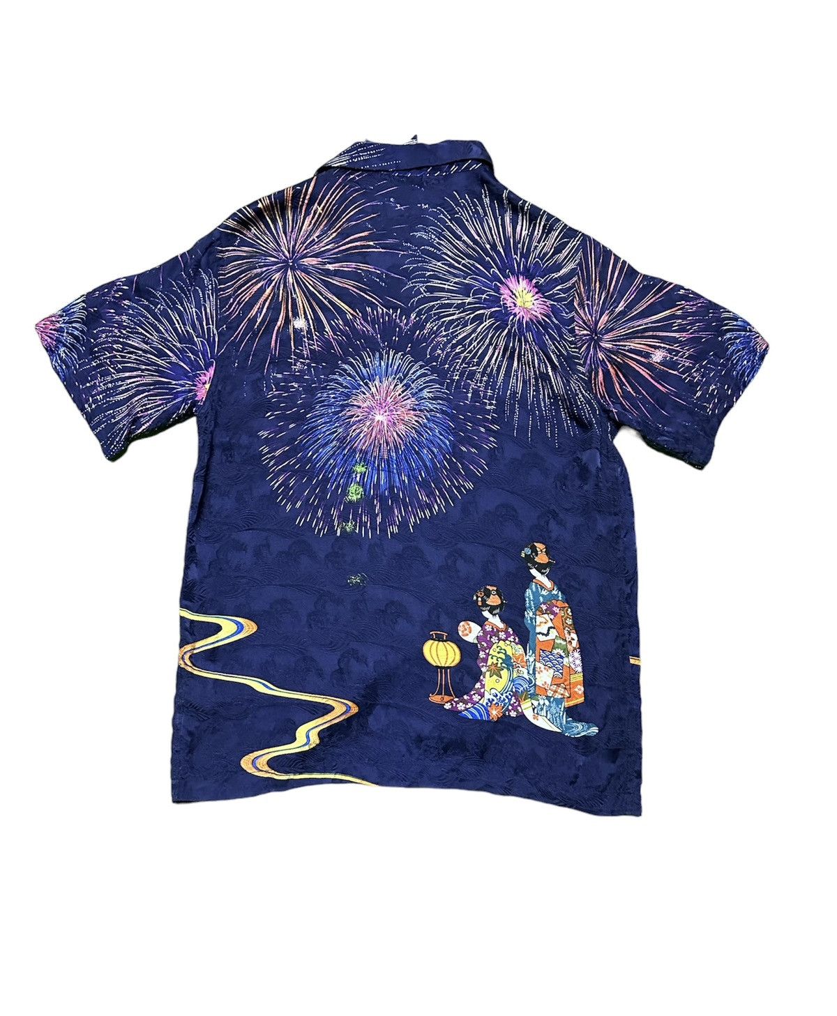 Vintage Vtg Nagaoki Hanabi Hawaii silk shirt Size US M / EU 48-50 / 2 - 2 Thumbnail