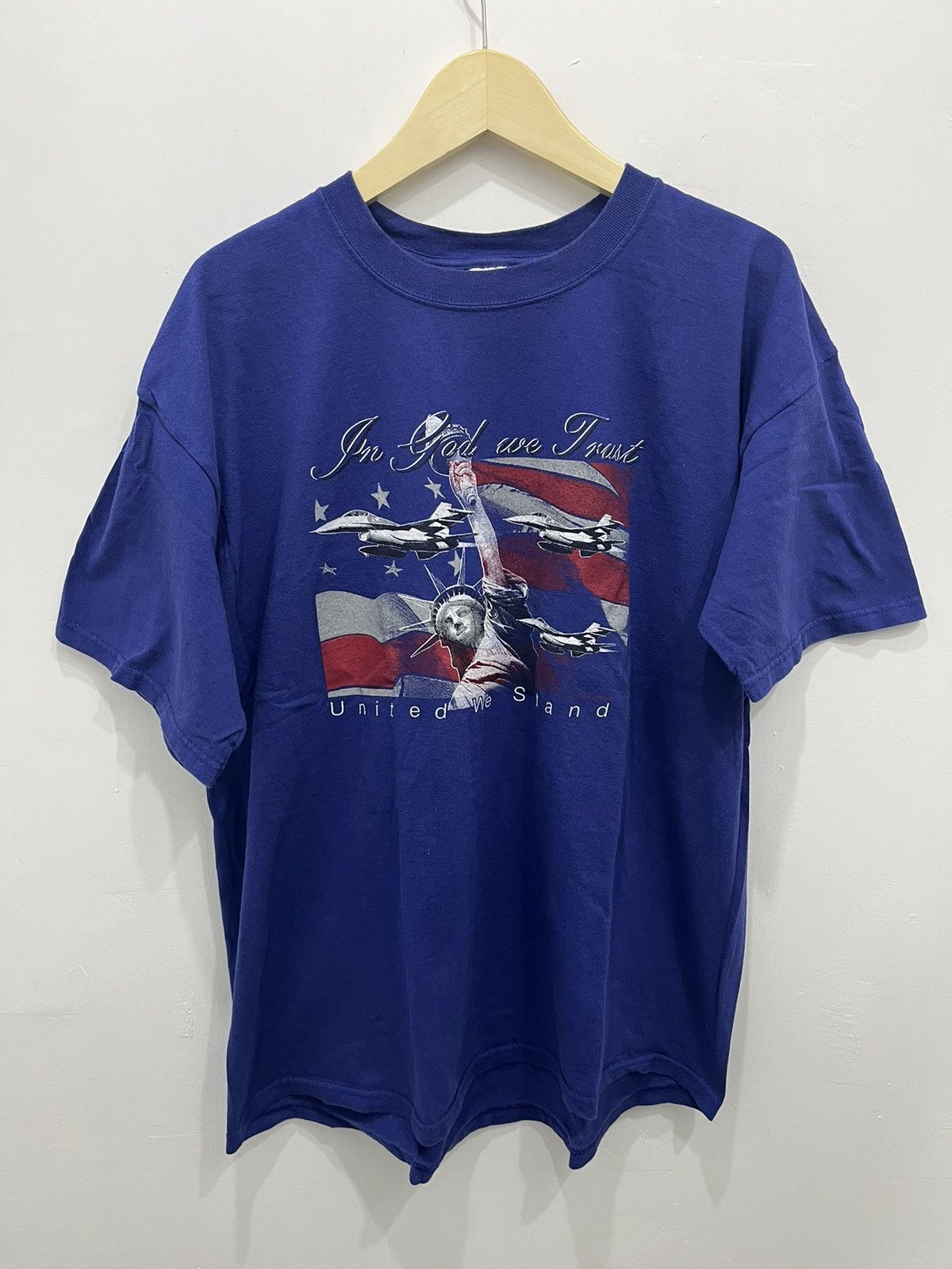 Anvil Military Great America United We Stand Tees Vtg Size US XL / EU 56 / 4 - 1 Thumbnail