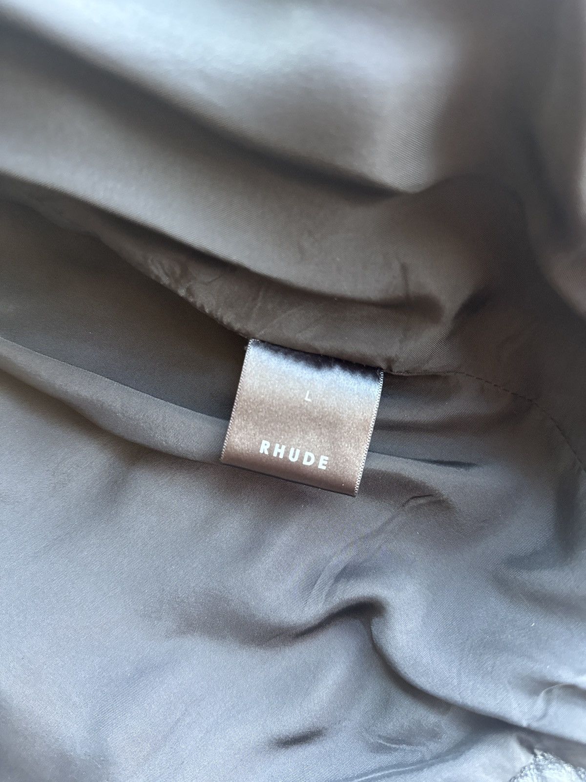 Rhude Rhude black leather puffer jacket sz L Size US L / EU 52-54 / 3 - 9 Thumbnail