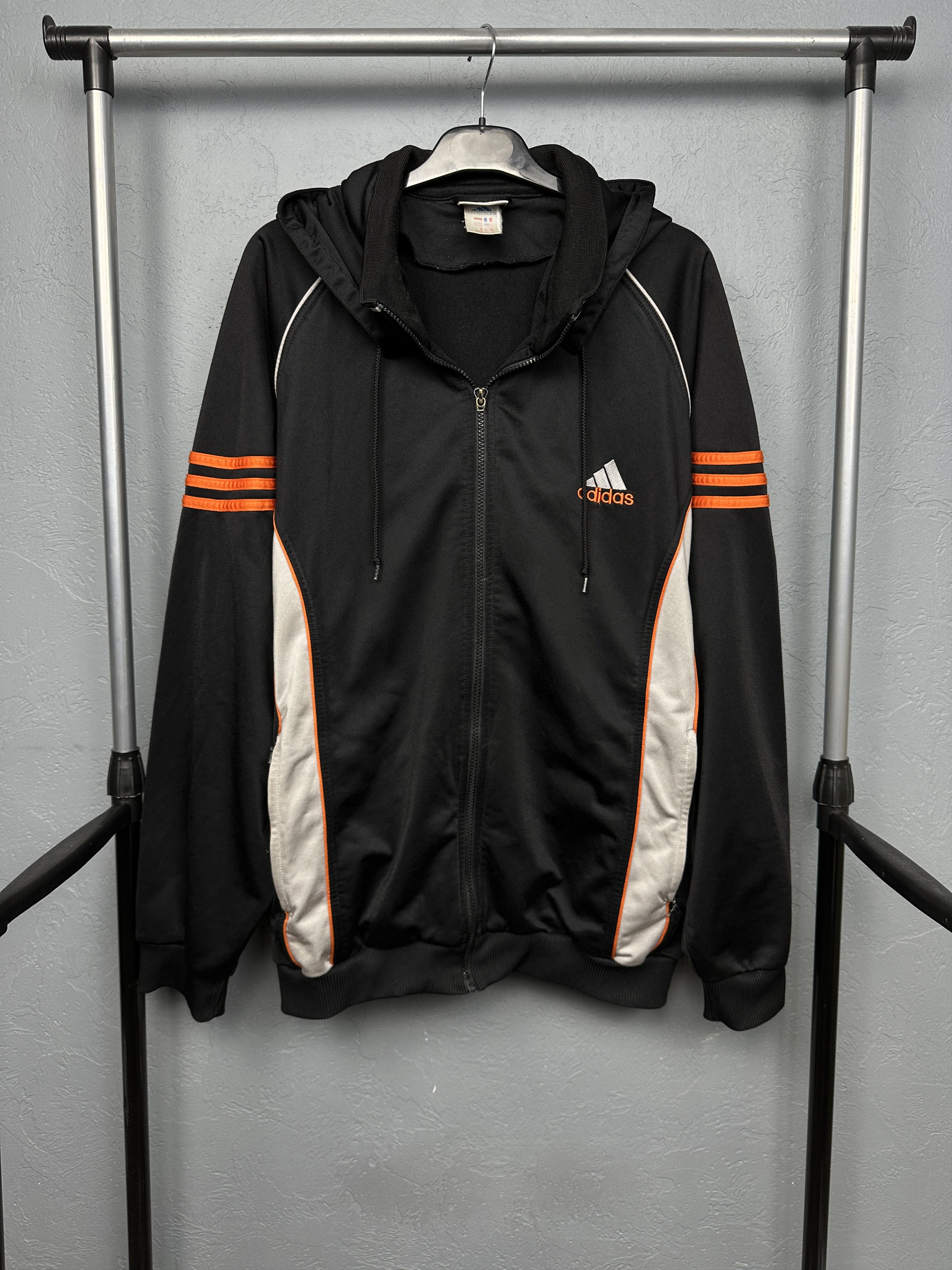 Adidas Adidas Vintage Mens Track Top Hooded Jacket Size US L / EU 52-54 / 3 - 1 Thumbnail