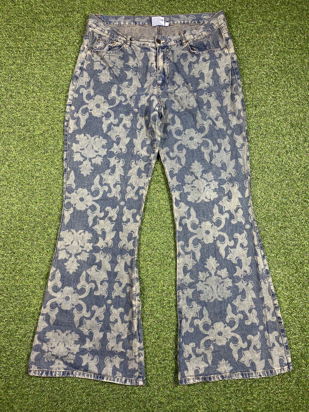 If Six Was Nine Vintage 90s Flared jeans Japanese LGB style streetwear Size 32" / US 10 / IT 46 - 1 Thumbnail