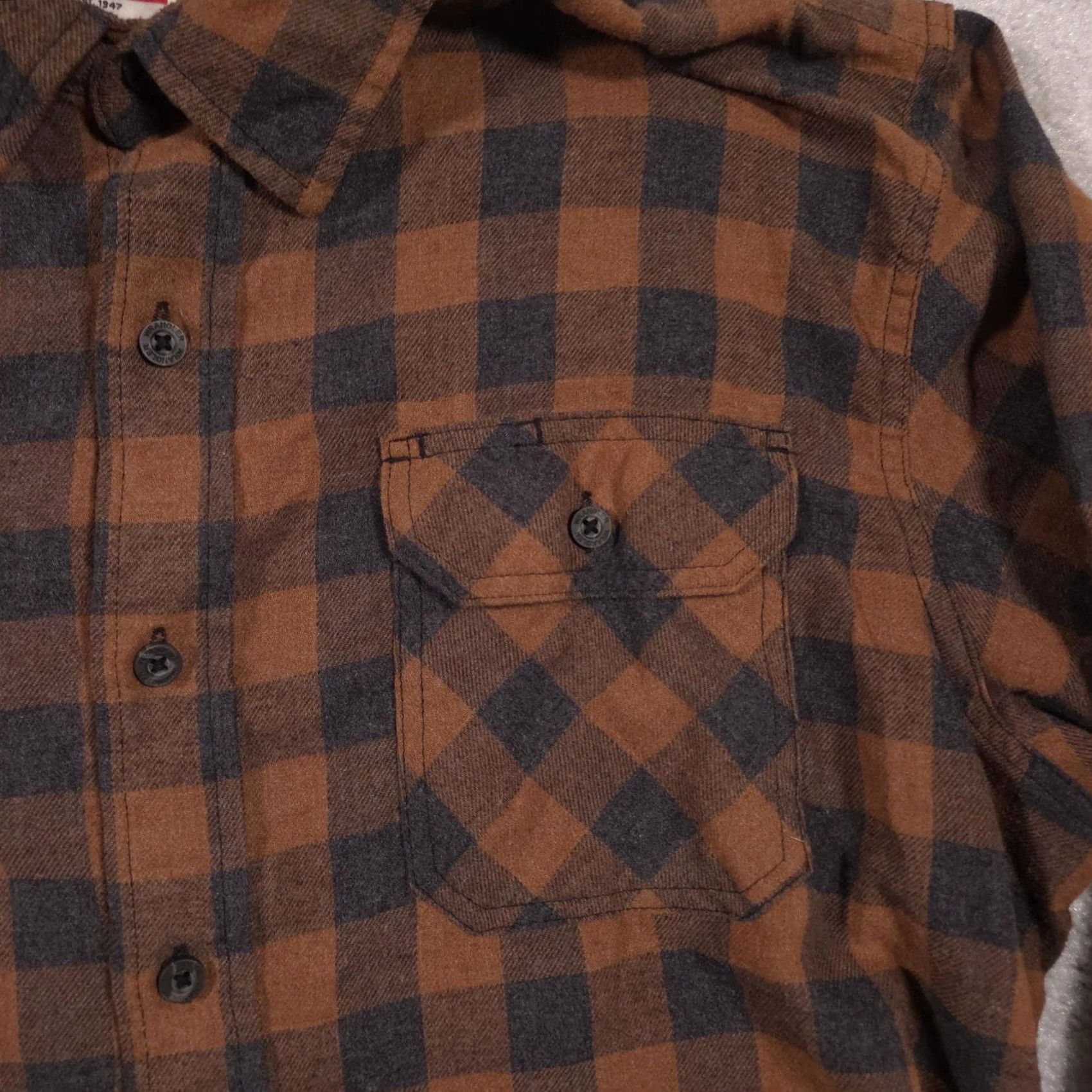 Wrangler Wrangler Shirt Mens XL Brown Plaid Flannel Button Front Long Sleeve Casual Size US XL / EU 56 / 4 - 4 Thumbnail