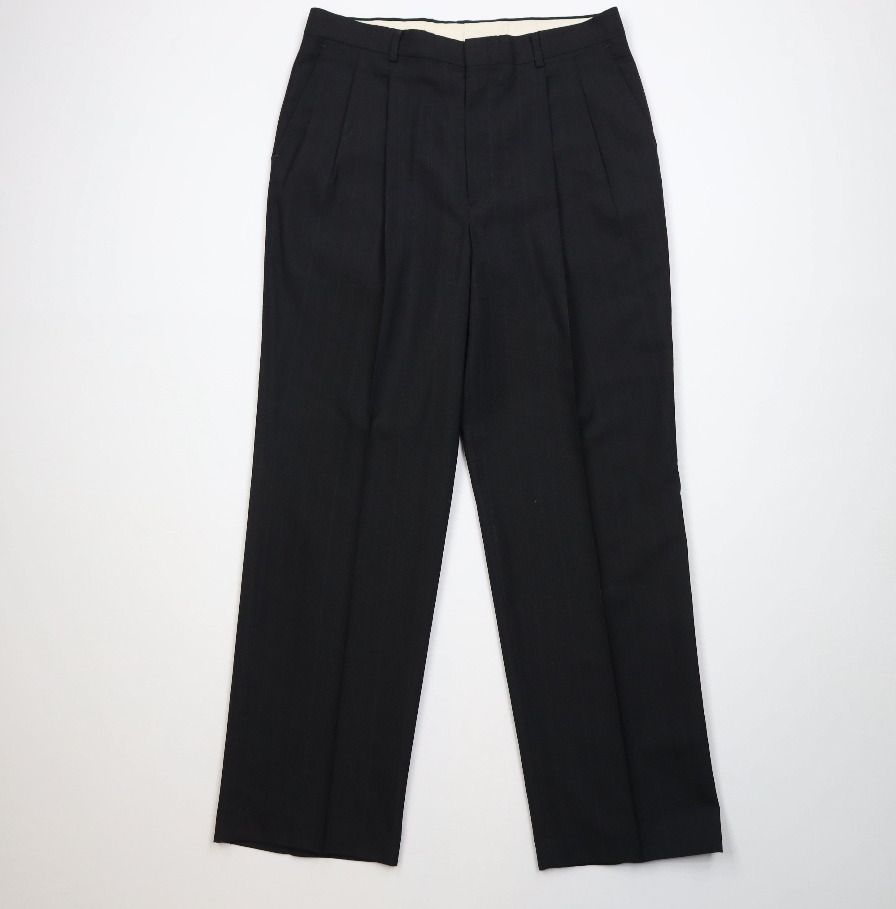 Vintage Vintage 90s Streetwear Wool Blend Striped Wide Leg Pants USA Size US 34 / EU 50 - 1 Thumbnail