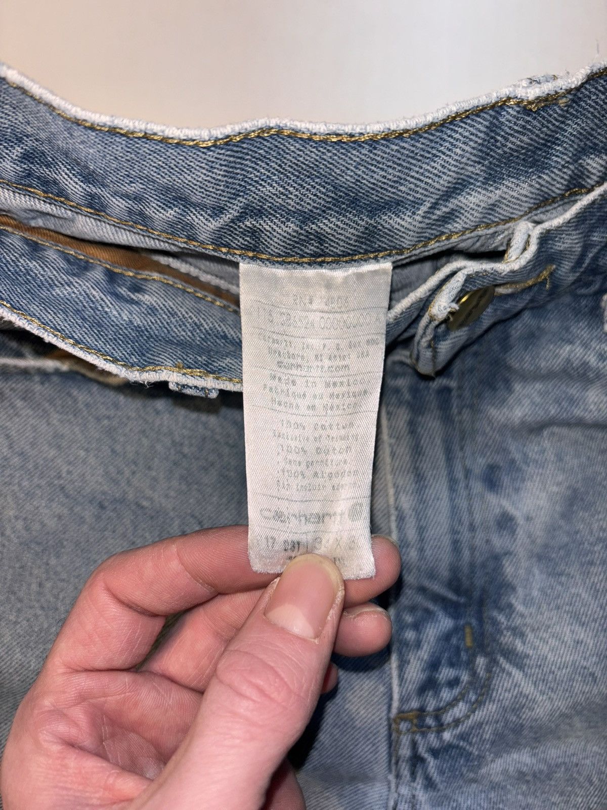 Carhartt Vtg Carhartt B17 Relaxed Fit Light Wash Jeans Workwear 34x30 Size US 34 / EU 50 - 4 Thumbnail