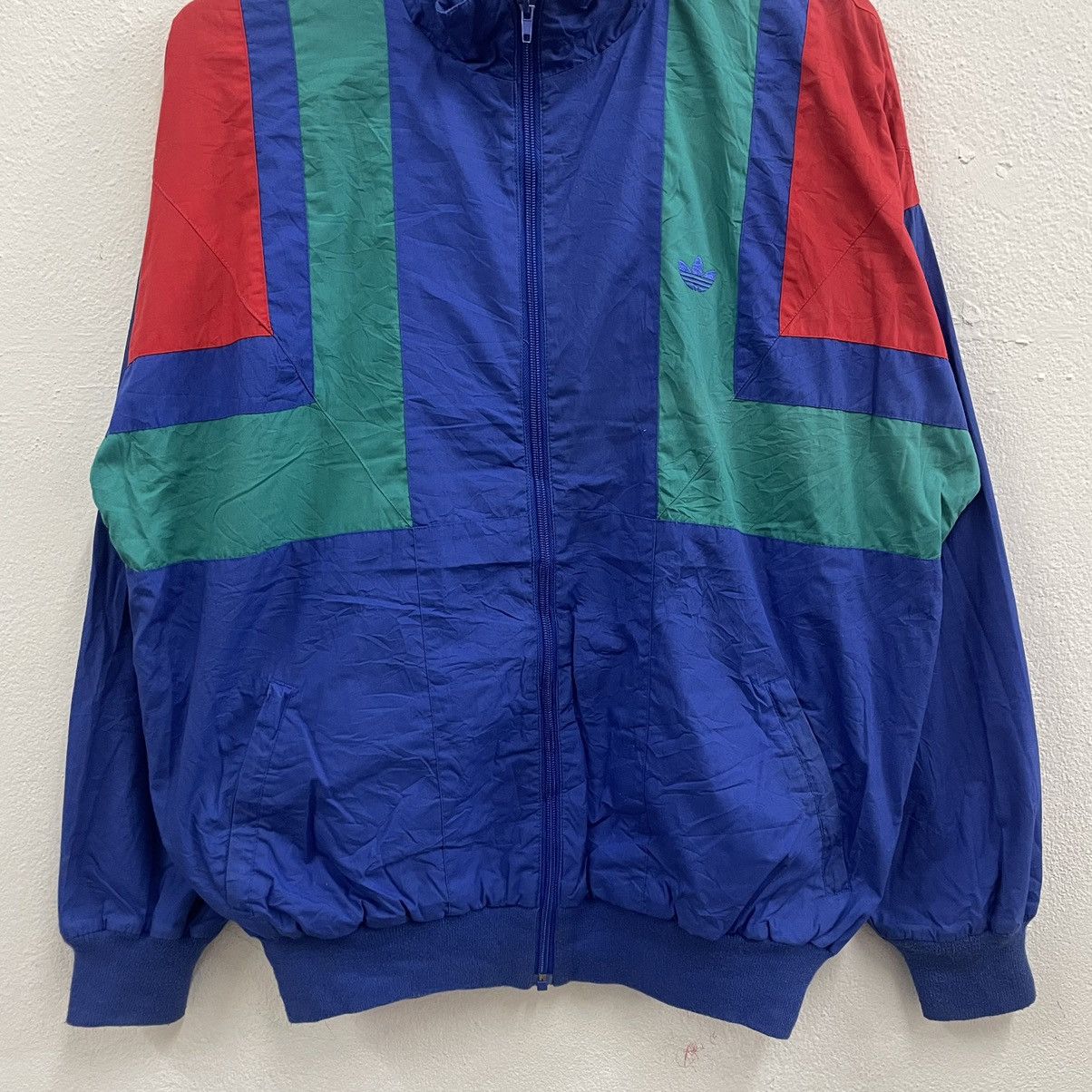 Adidas × Vintage 🔥Vintage Adidas Retro Tricolour Full Zipper Light Jacket Size US L / EU 52-54 / 3 - 4 Thumbnail