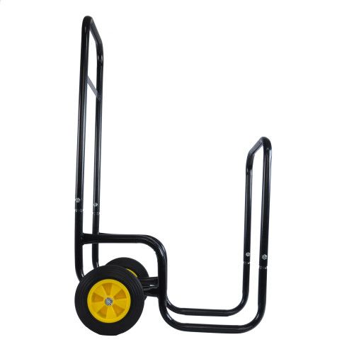 Designer × Homemade Firewood Log Cart Carrier - Outdoor or Indoor Black Steel Wo Size US L / EU 52-54 / 3 - 3 Thumbnail