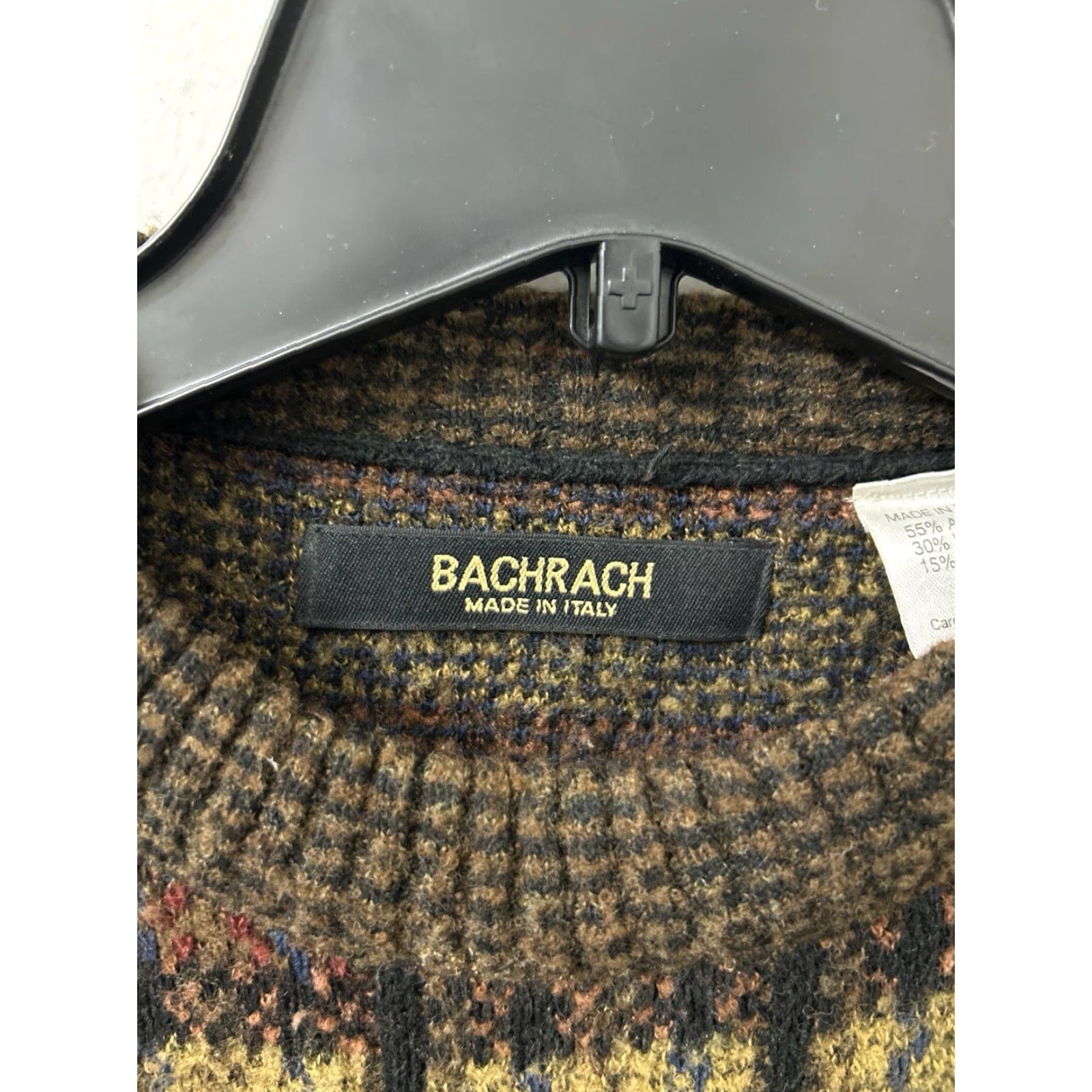 Vintage VINTAGE Bachrach Wool Sweater Mens M Brown Plaid Knit Crewneck Pullover Size US M / EU 48-50 / 2 - 5 Thumbnail