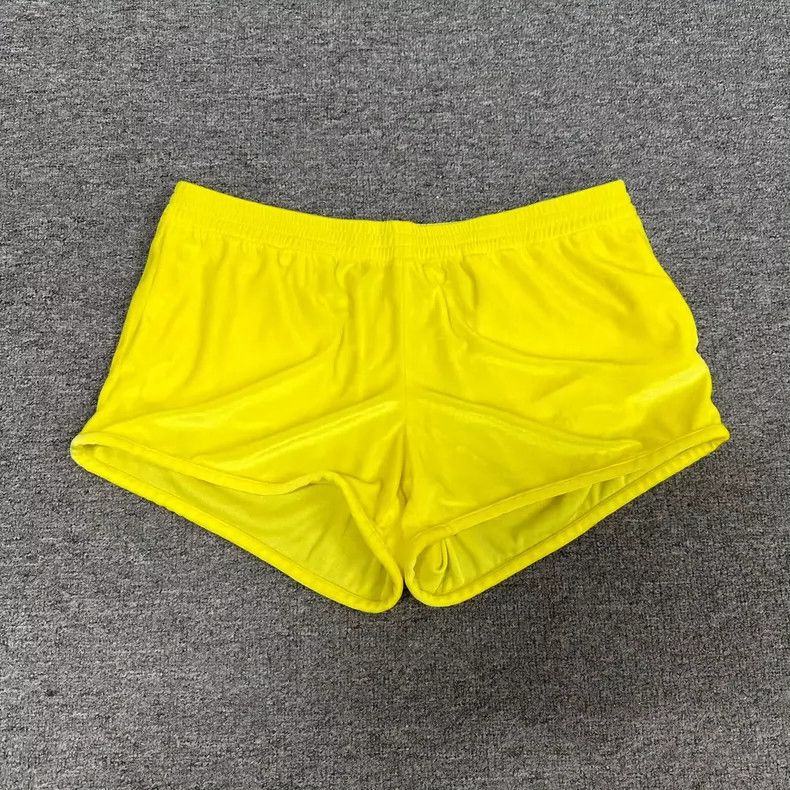 Balenciaga Balenciaga size S Yellow velvet casual shorts Size US 27 - 1 Thumbnail