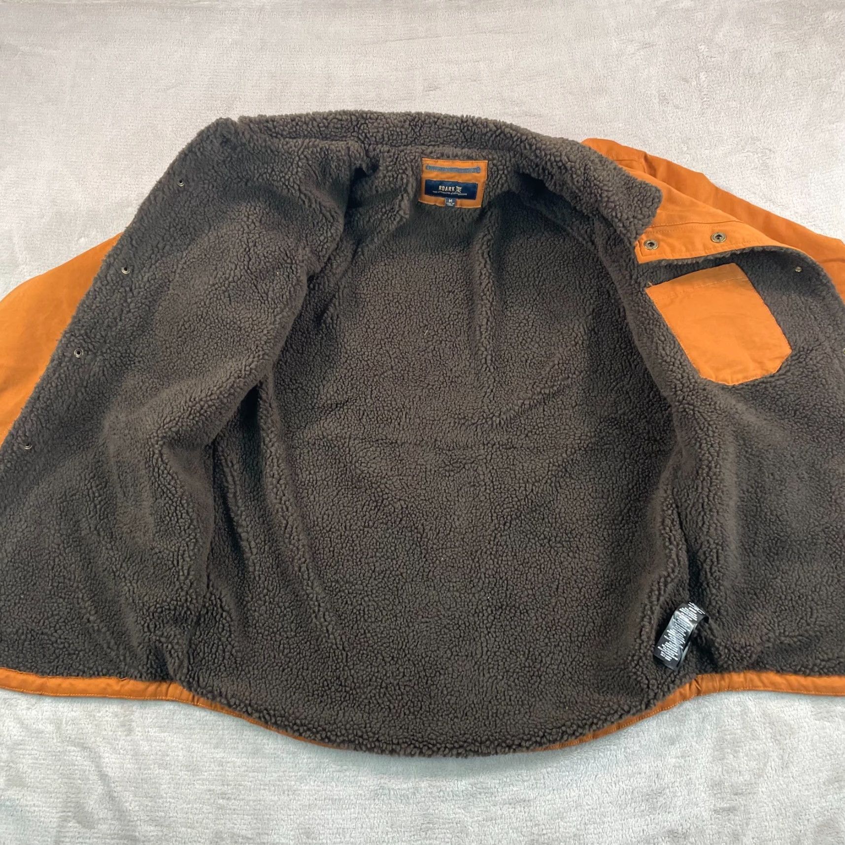 Roark Roark Hebrides Jacket Medium M Brown Cotton Blend Lined High Pile Fleece Snap Buttons NWT Mens Military Jacket Pockets Winter Fall Spring Size US M / EU 48-50 / 2 - 5 Thumbnail