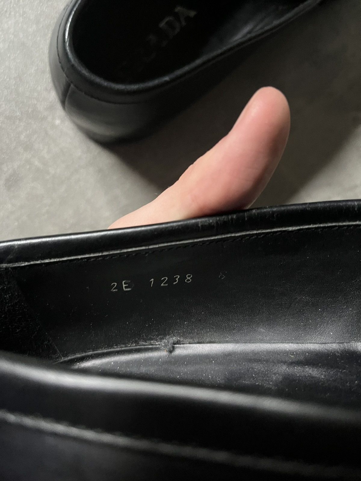 Prada Prada black logo leather loafers rare Size US 10.5 / EU 43-44 - 19 Thumbnail