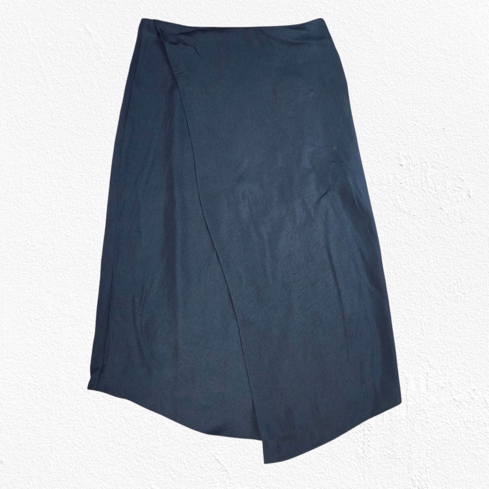 Vince Asymmetric Drape Midi Skirt Size