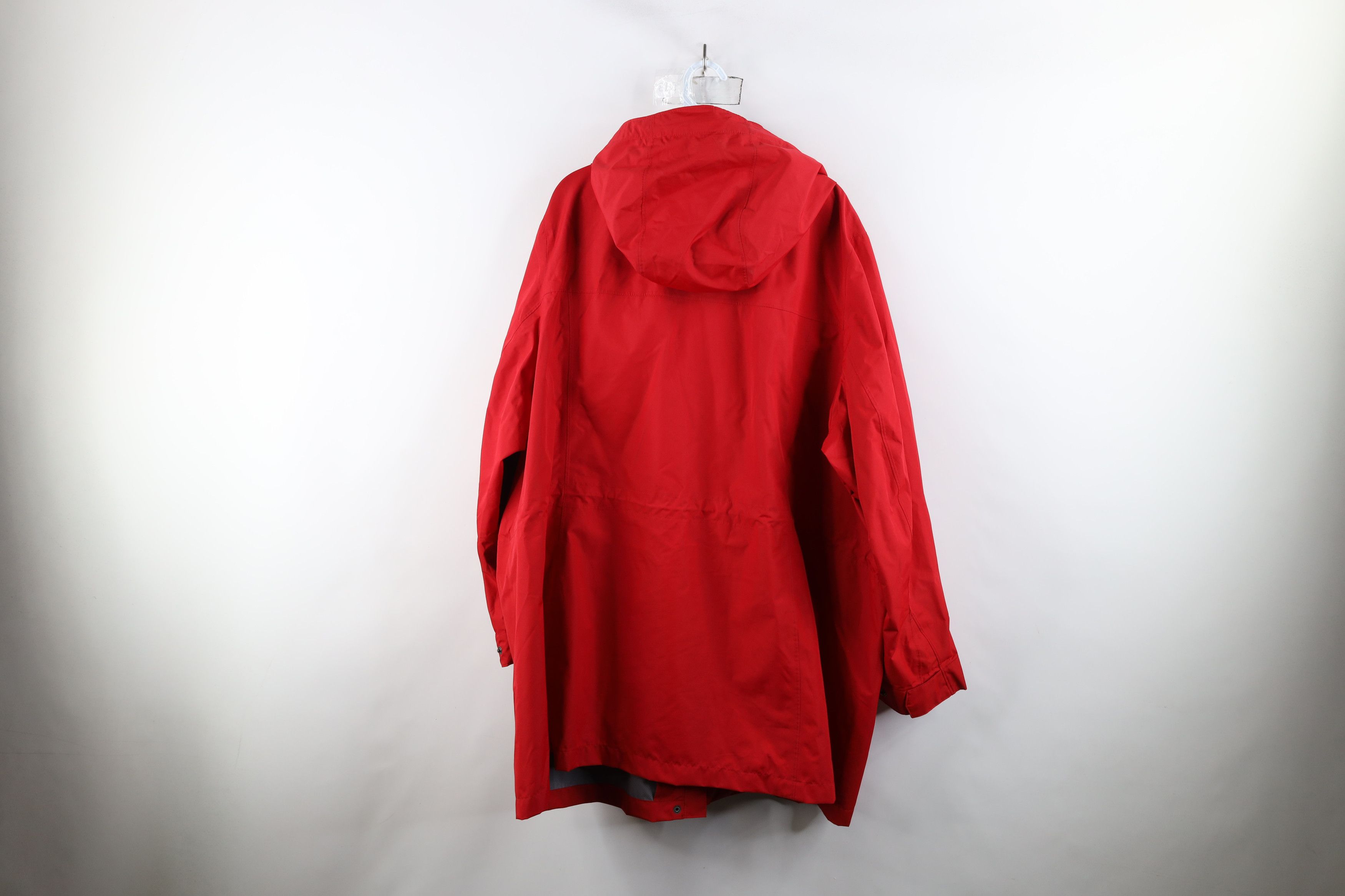 Lands' End × Vintage Vintage Lands End Hooded Full Zip Rain Parka Jacket Red Size 3XL / US 20-22 - 14 Thumbnail