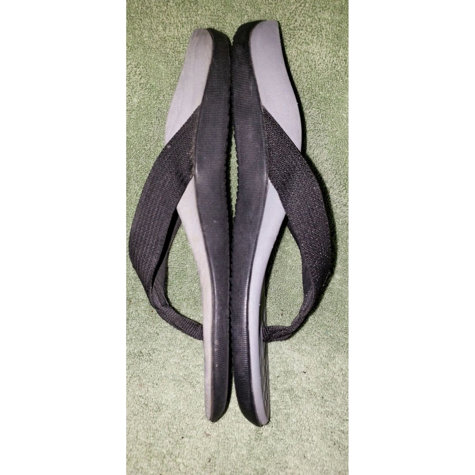 Vionic Vionic Wave Sandal Toe Post Womens US 9 Black Orthotic Footbed Orthoheel Slip On Beach Pool Casual Mens Womens Girls Size US 9 / IT 39 - 6 Thumbnail