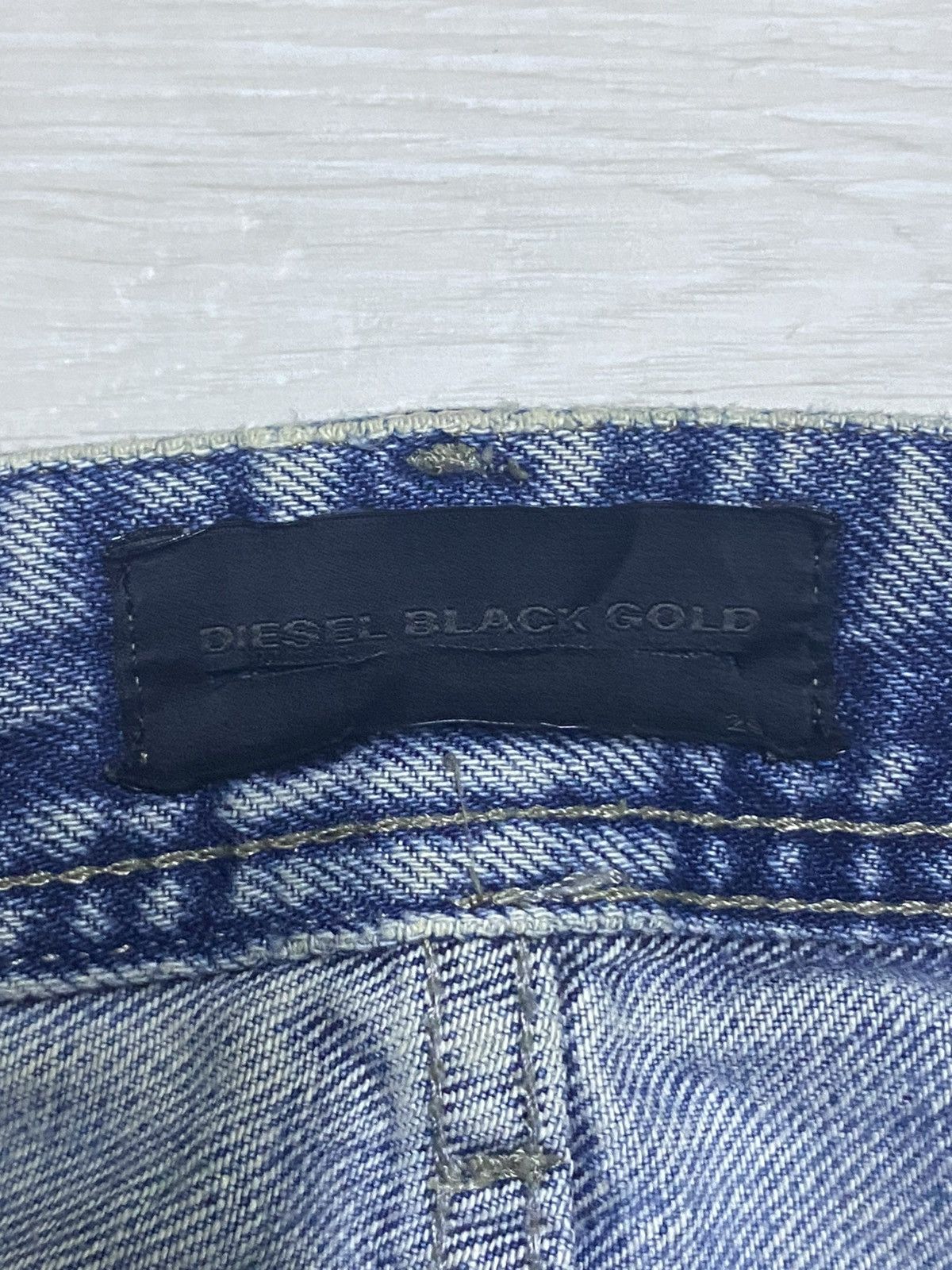 Diesel Black Gold Vintage Diesel Black Gold Selvedge Distressed Slim Jeans Size US 32 / EU 48 - 16 Thumbnail