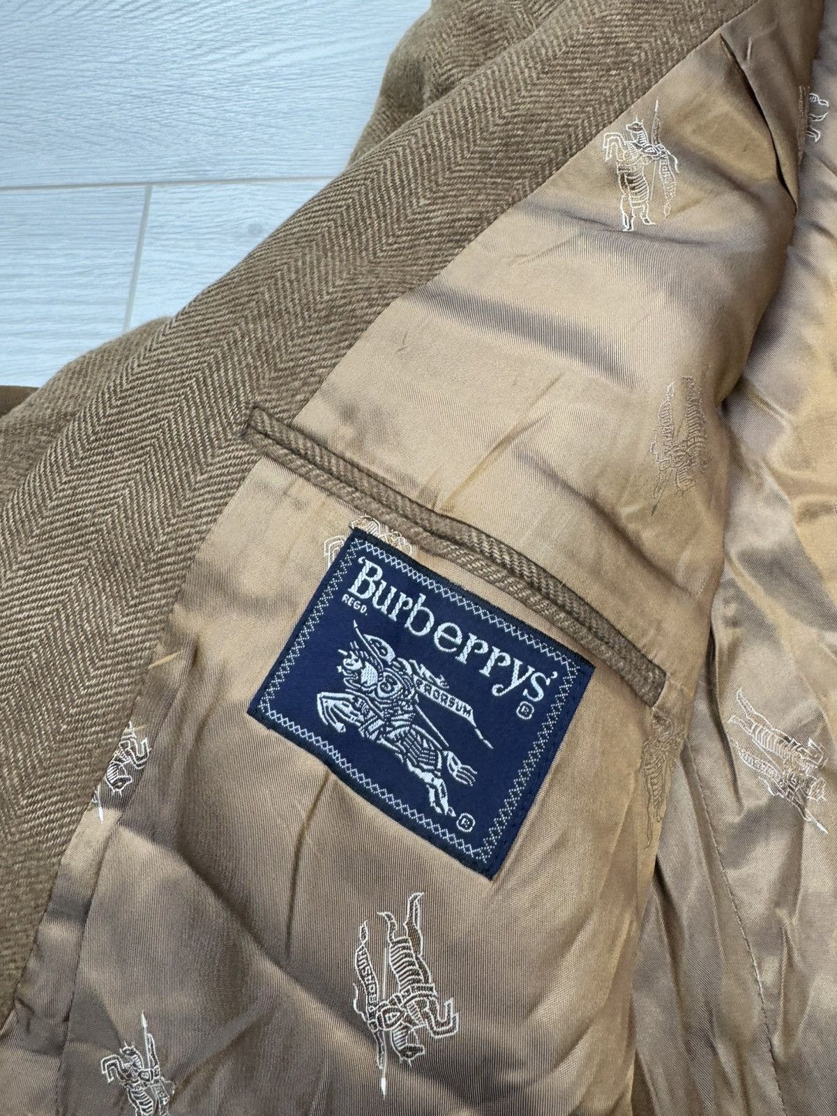Burberry × Vintage Vintage Burberry Cashmere Rare Luxury Blazer Jacket Size 42R - 7 Thumbnail