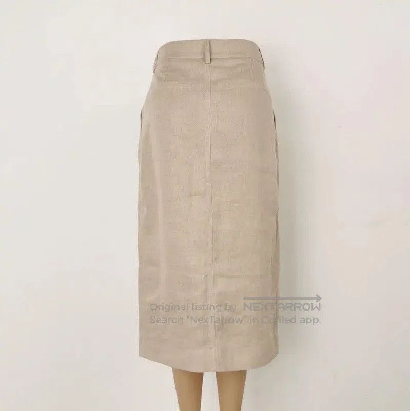 Burberry Burberry Beige Summer Linen Midi Skirt. Size 23" - 4 Thumbnail