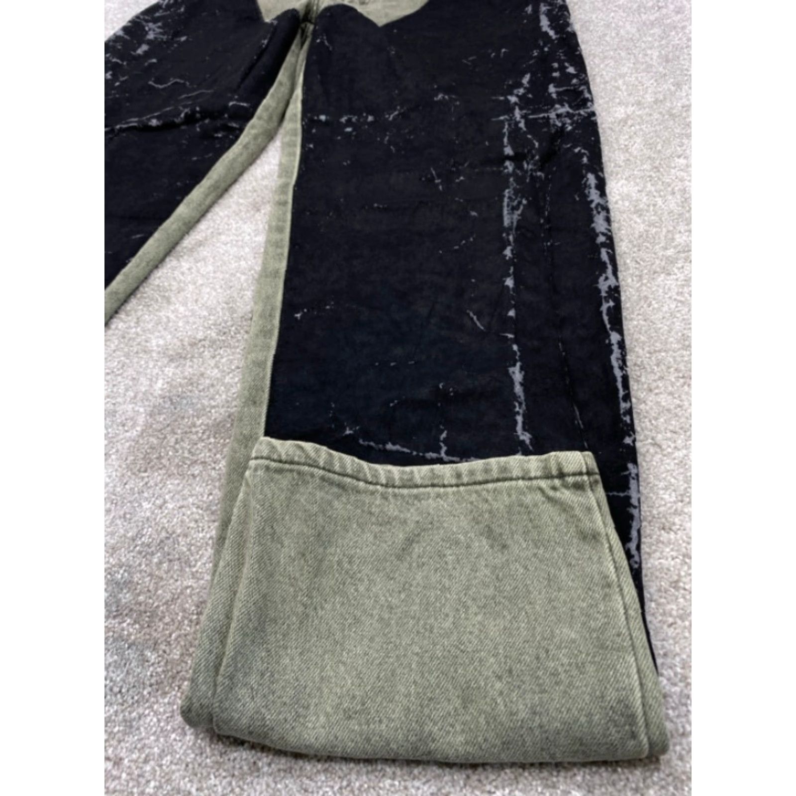 Denime VINTAGE Fresh Threadz Jeans Men 32x34 Black Denim Straight Leg 5-Pocket Design Slim Jeans Mens Black 90s Style Size US 32 / EU 48 - 3 Thumbnail
