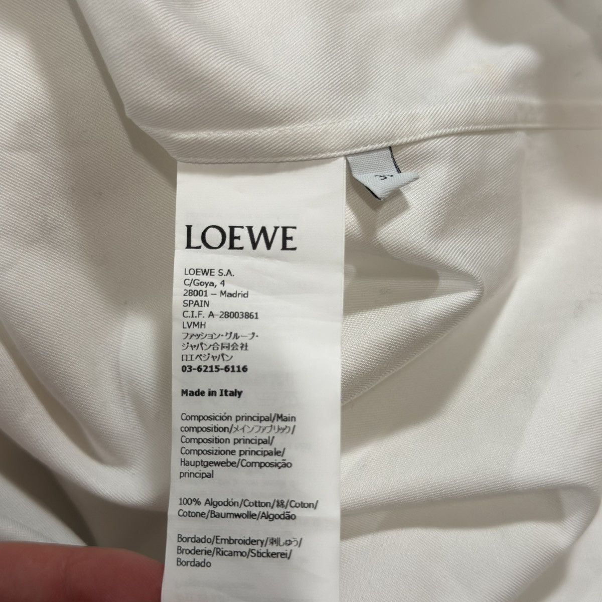 Loewe White button up dress shirt Size US M / EU 48-50 / 2 - 4 Thumbnail