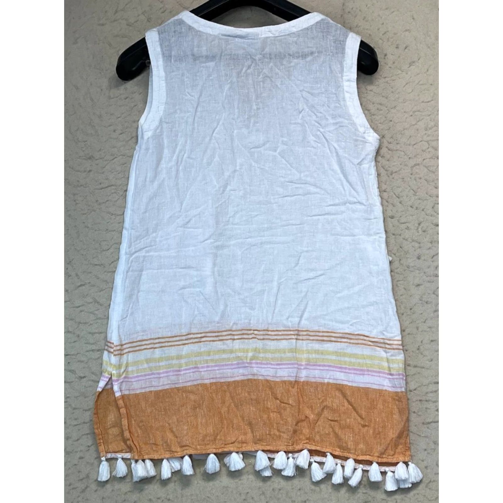 Rachel Zoe Rachel Zoe Blouse Tunic Womens Size S White Rayon Tassel Boho Hippie V-Neck Casual Shirt Size S / US 4 / IT 40 - 2 Thumbnail