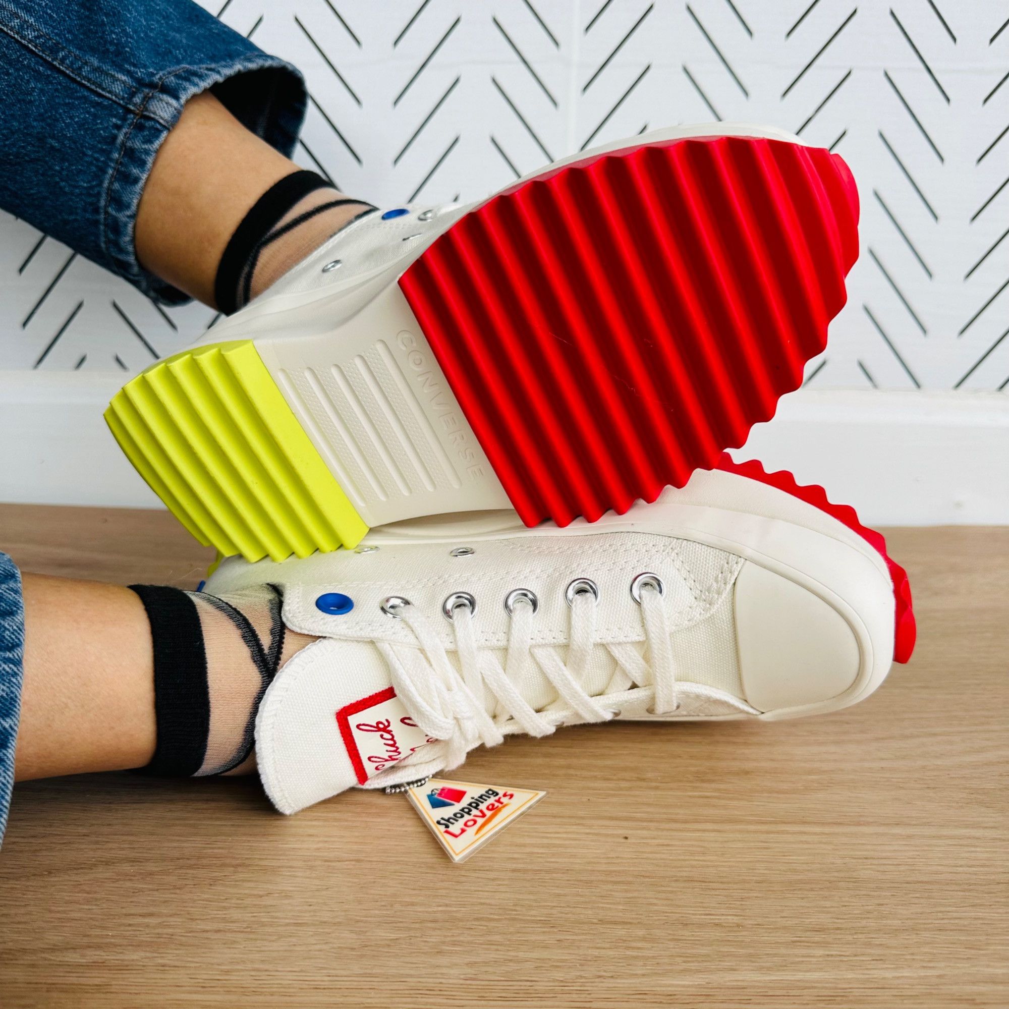 Converse 🤩7.5 Women Shoes CONVERSE RUN STAR HIKE PLATFORM LOW Beige Size US 7.5 / IT 37.5 - 6 Thumbnail