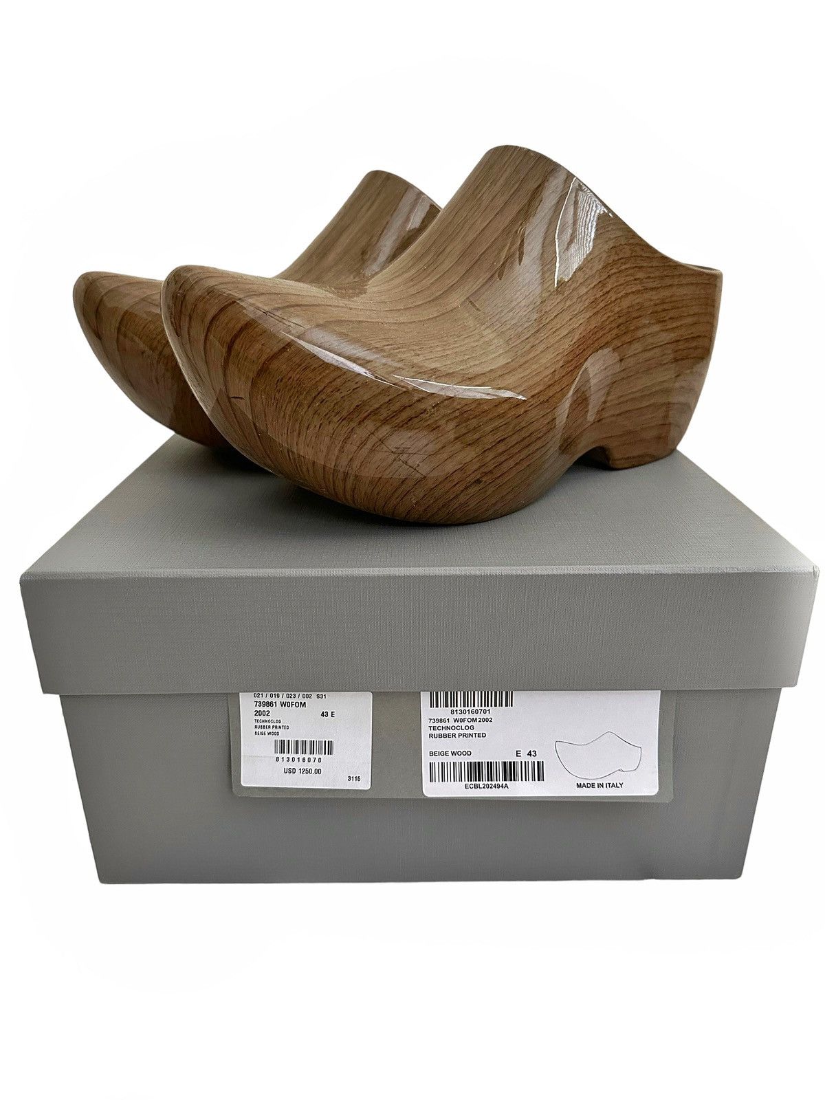 image of Balenciaga Sz43 2023 Limited Wood Technoclog Clog Shoes, Men's (Size 10)