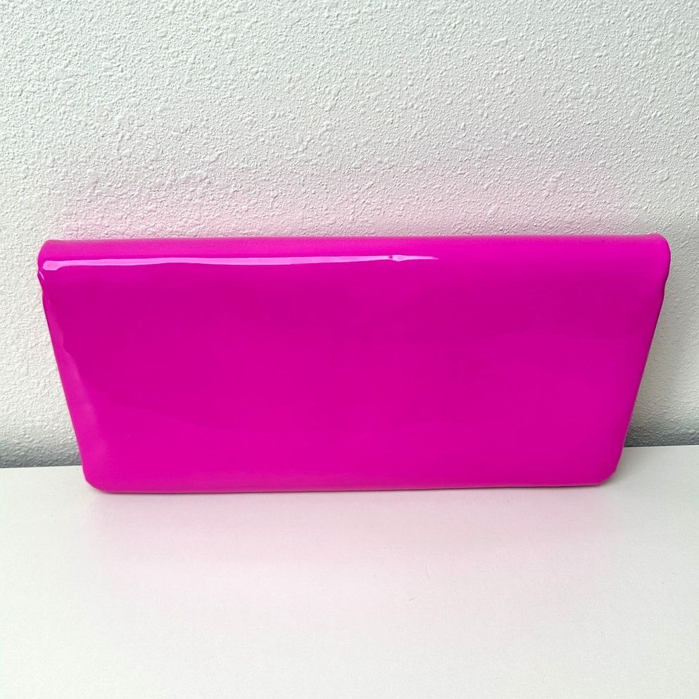 Valentino Valentino Hot Pink Patent Leather Large Envelope Clutch Size ONE SIZE - 7 Thumbnail