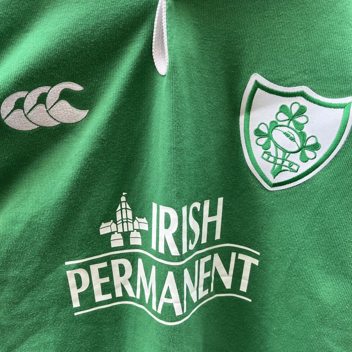 Canterbury of New Zealand 2000 2001 Vintage Ireland Rugby Jersey Shirt Long Sleeve Size US M / EU 48-50 / 2 - 3 Thumbnail