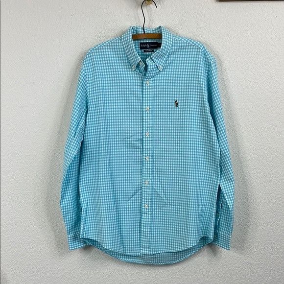 Polo Ralph Lauren × Ralph Lauren Polo by Ralph Lauren Men's Green Gingham Checkered Shirt Emb Size US L / EU 52-54 / 3 - 2 Thumbnail