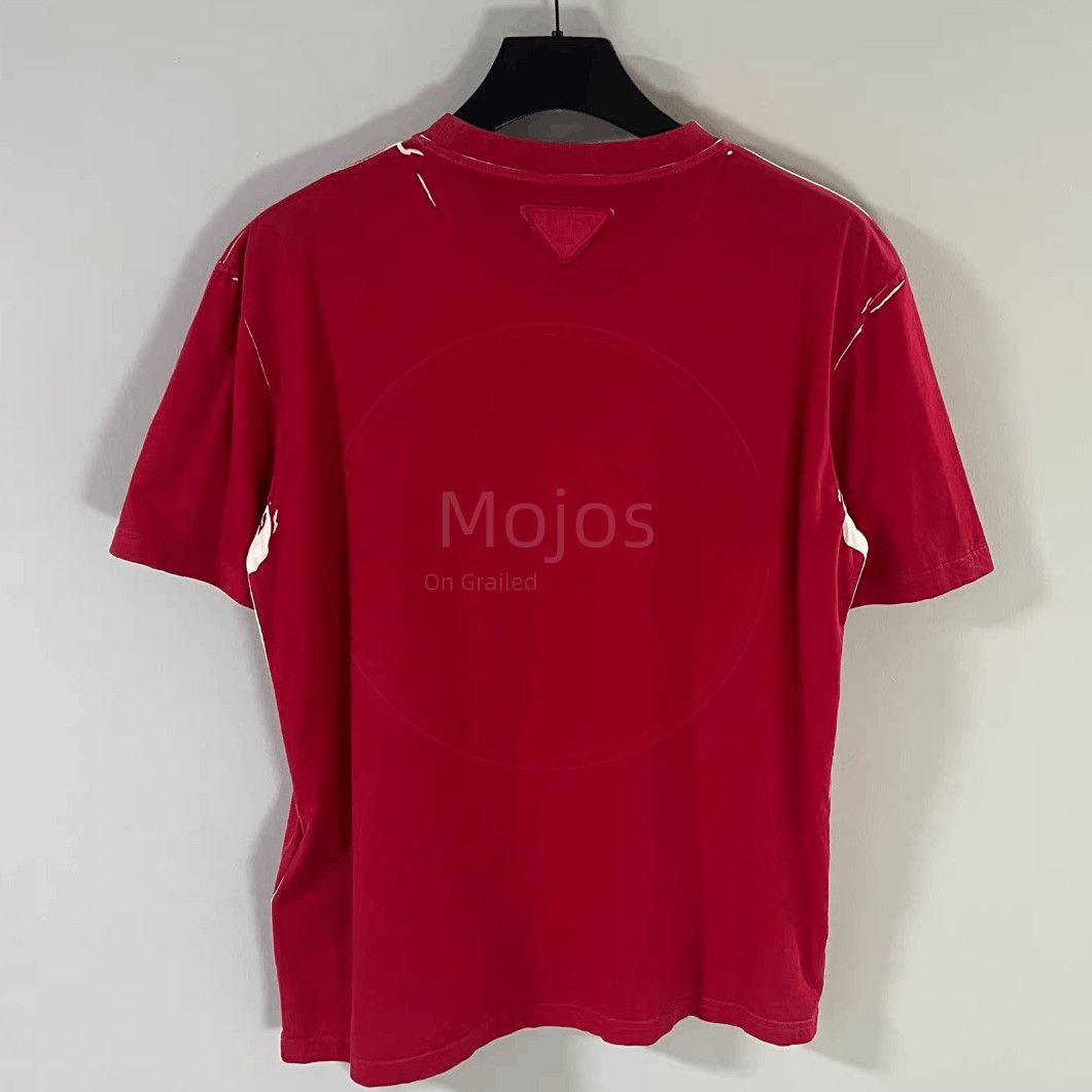 Prada Sz L Prada Figures Painting Red Tee Size US L / EU 52-54 / 3 - 2 Thumbnail