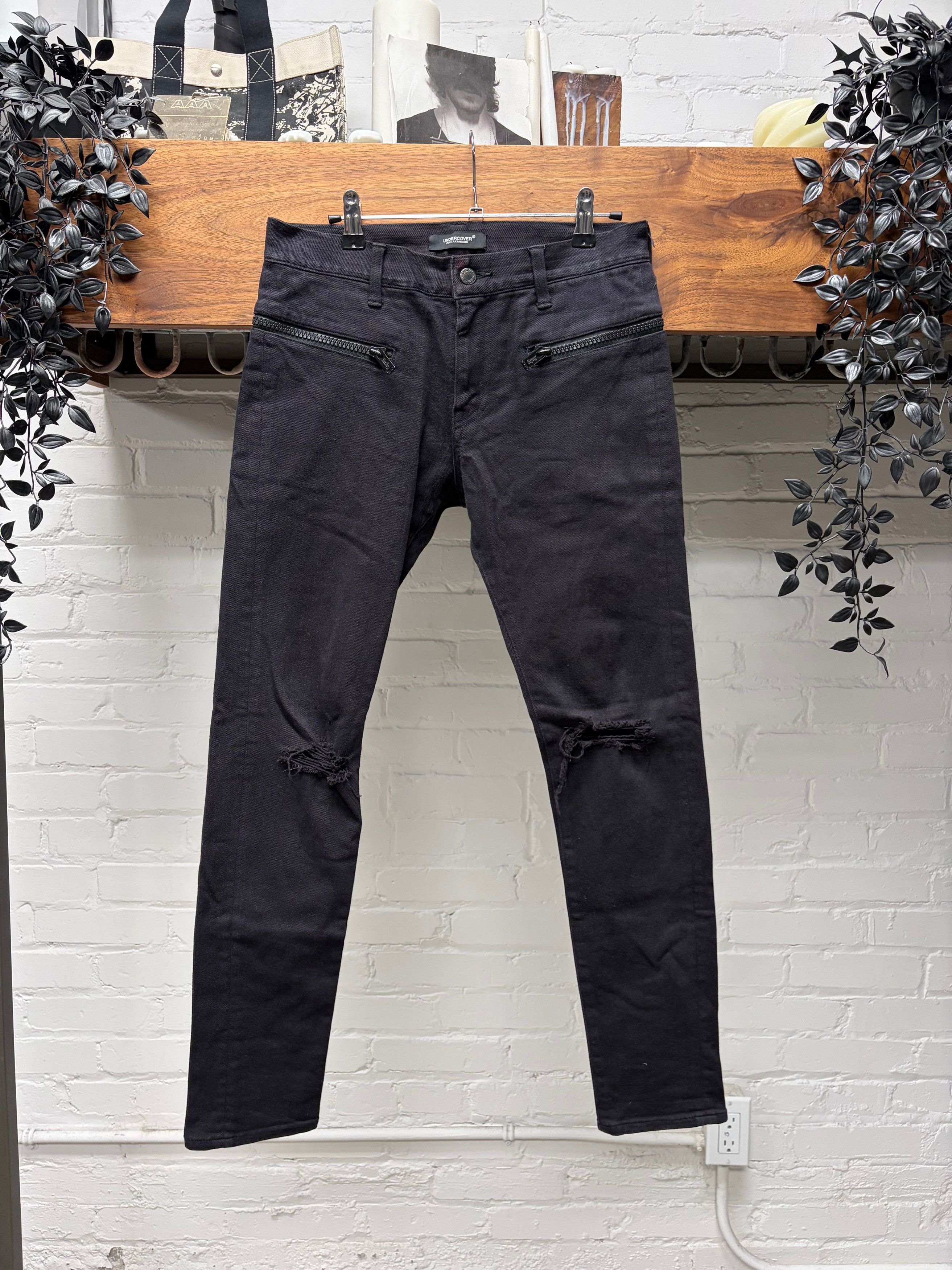 Undercover SS2015 Undercover ‘Psychocandy’ Text Print Grey Skinny Denim Size US 30 / EU 46 - 4 Thumbnail