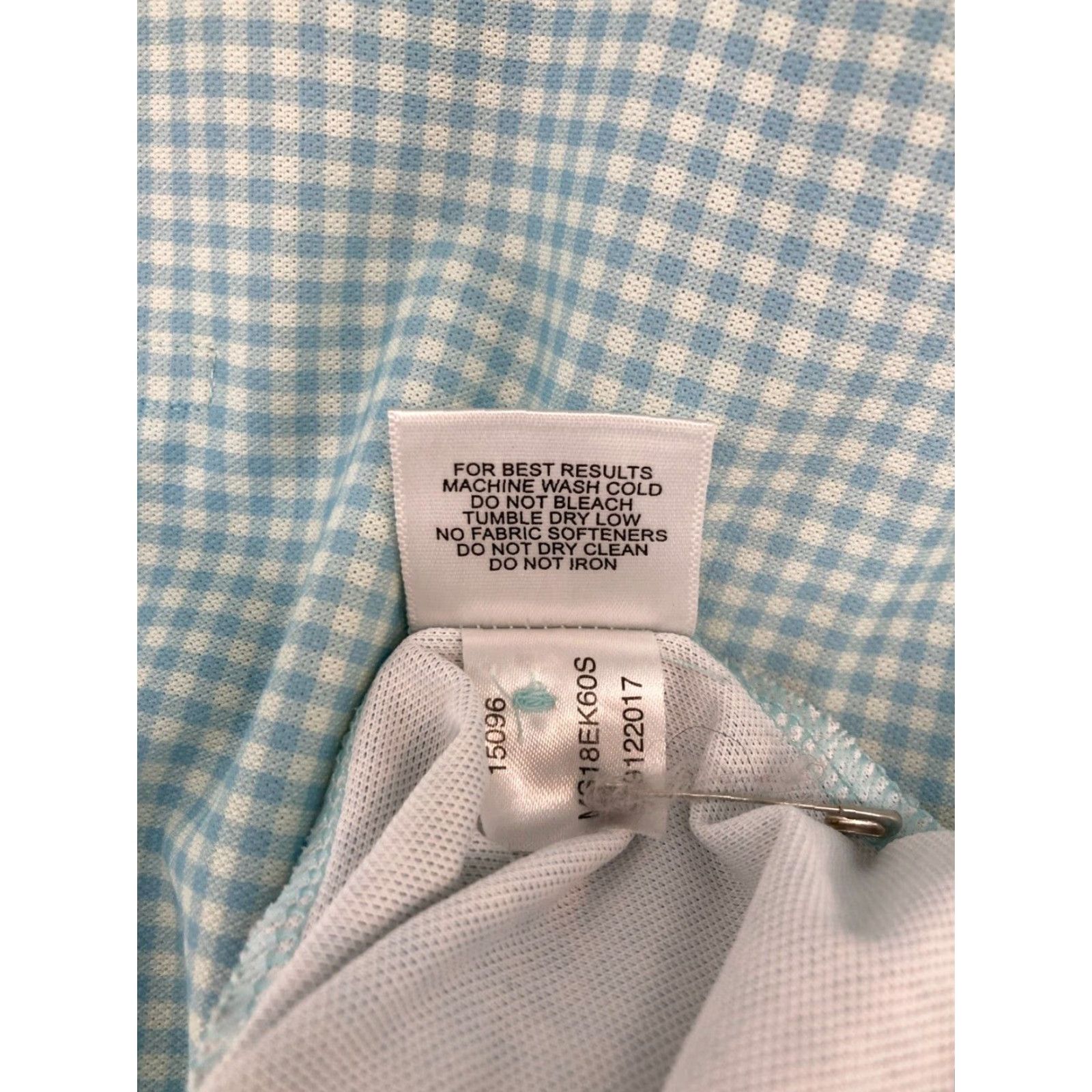 Peter Millar Peter Millar Summer Comfort Mens Polo Shirt Large Blue White Check Size US L / EU 52-54 / 3 - 6 Thumbnail