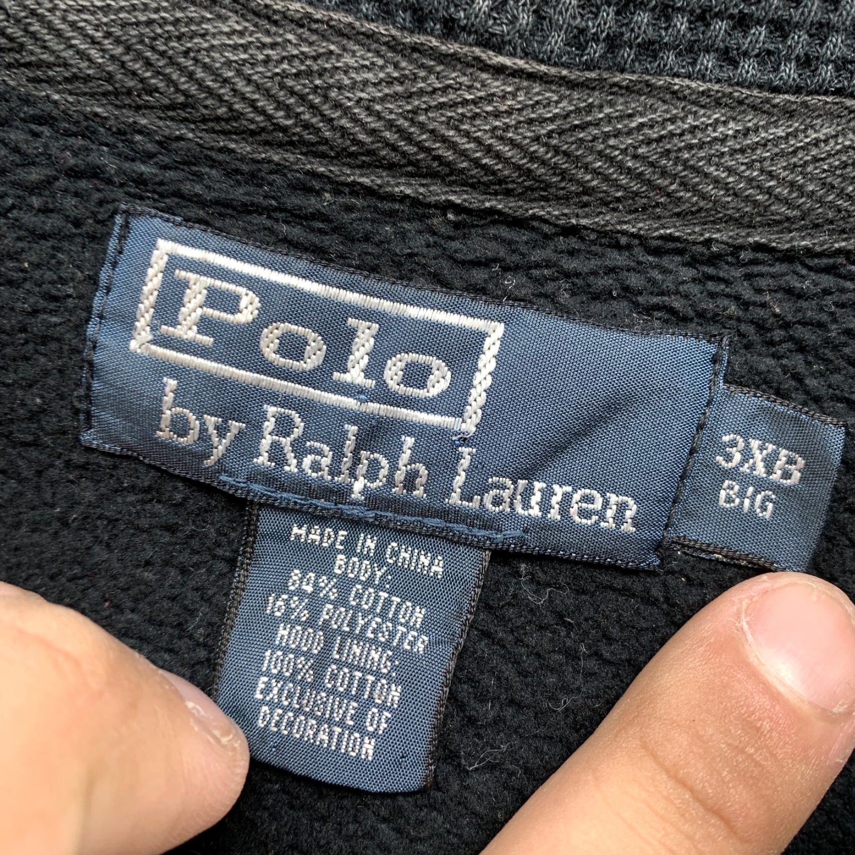 Polo Ralph Lauren Polo Ralph Lauren Zip Hoodie Sweatshirt Mens 3XB Big Black Thermal Hooded Size US XXL / EU 58 / 5 - 6 Thumbnail