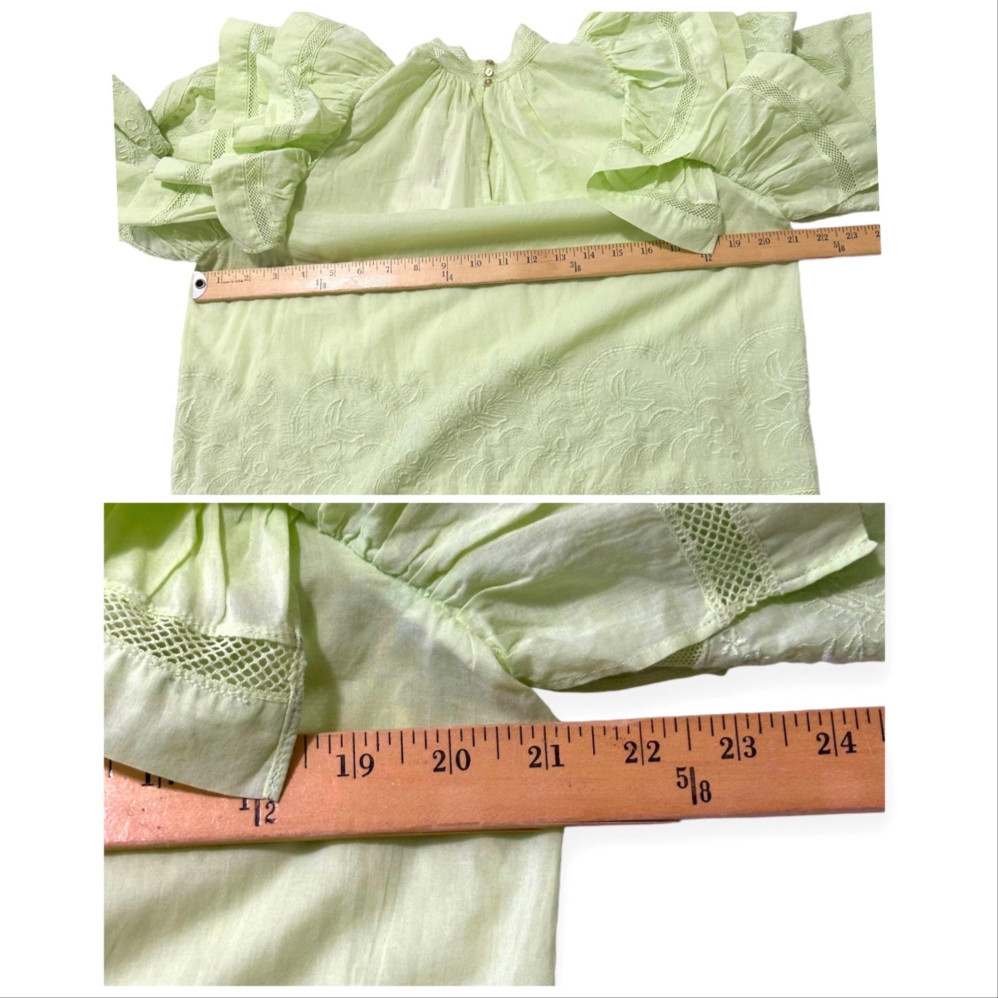 Ulla Johnson Ulla Johnson Annetta Blouse in Pistachio, Size 2, New with Size XS / US 0-2 / IT 36-38 - 12 Thumbnail