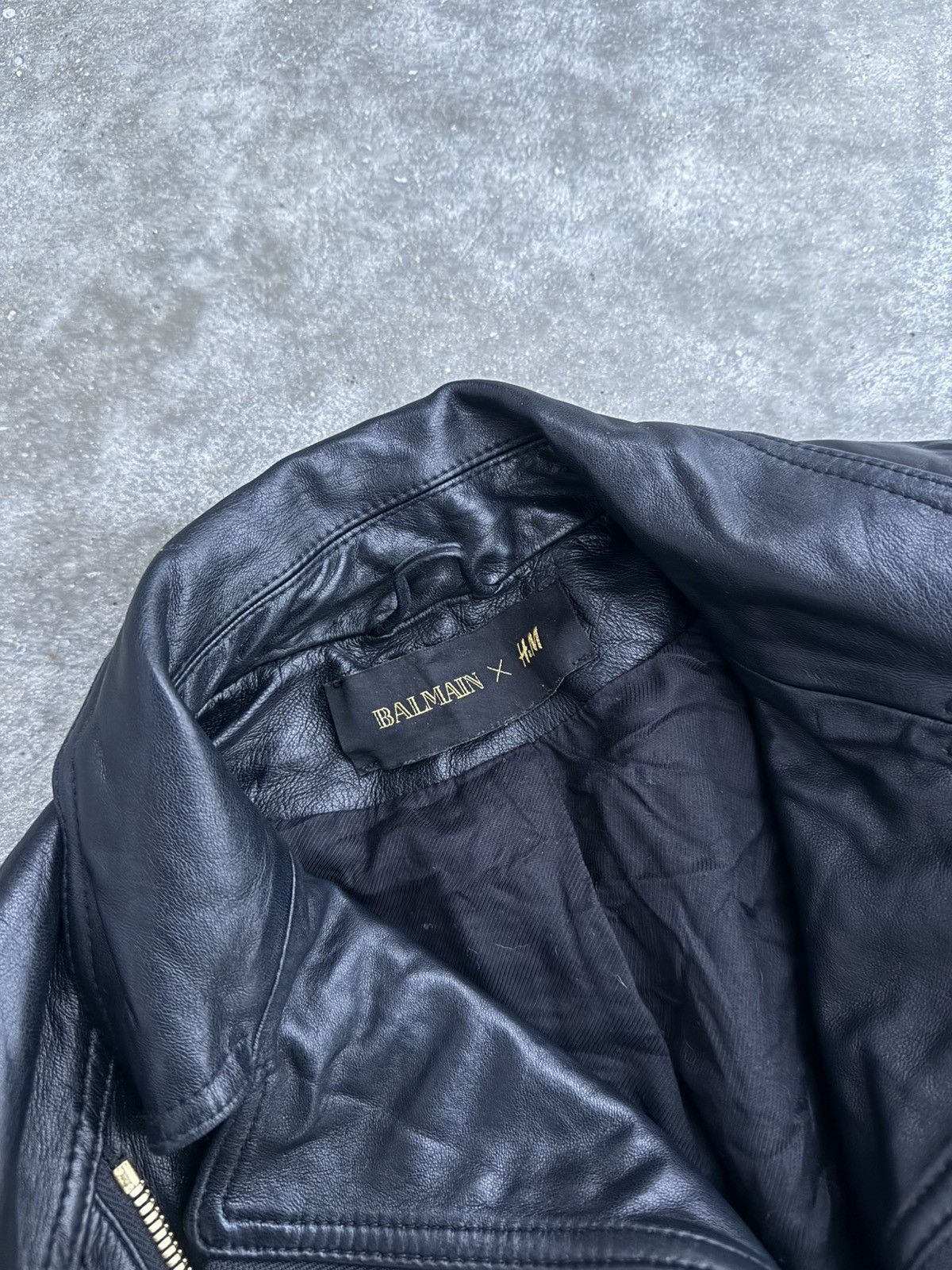 Balmain × H&M ❗️RARE❗️Balmain x h&m collab leather jacket Size XS / US 0-2 / IT 36-38 - 3 Thumbnail
