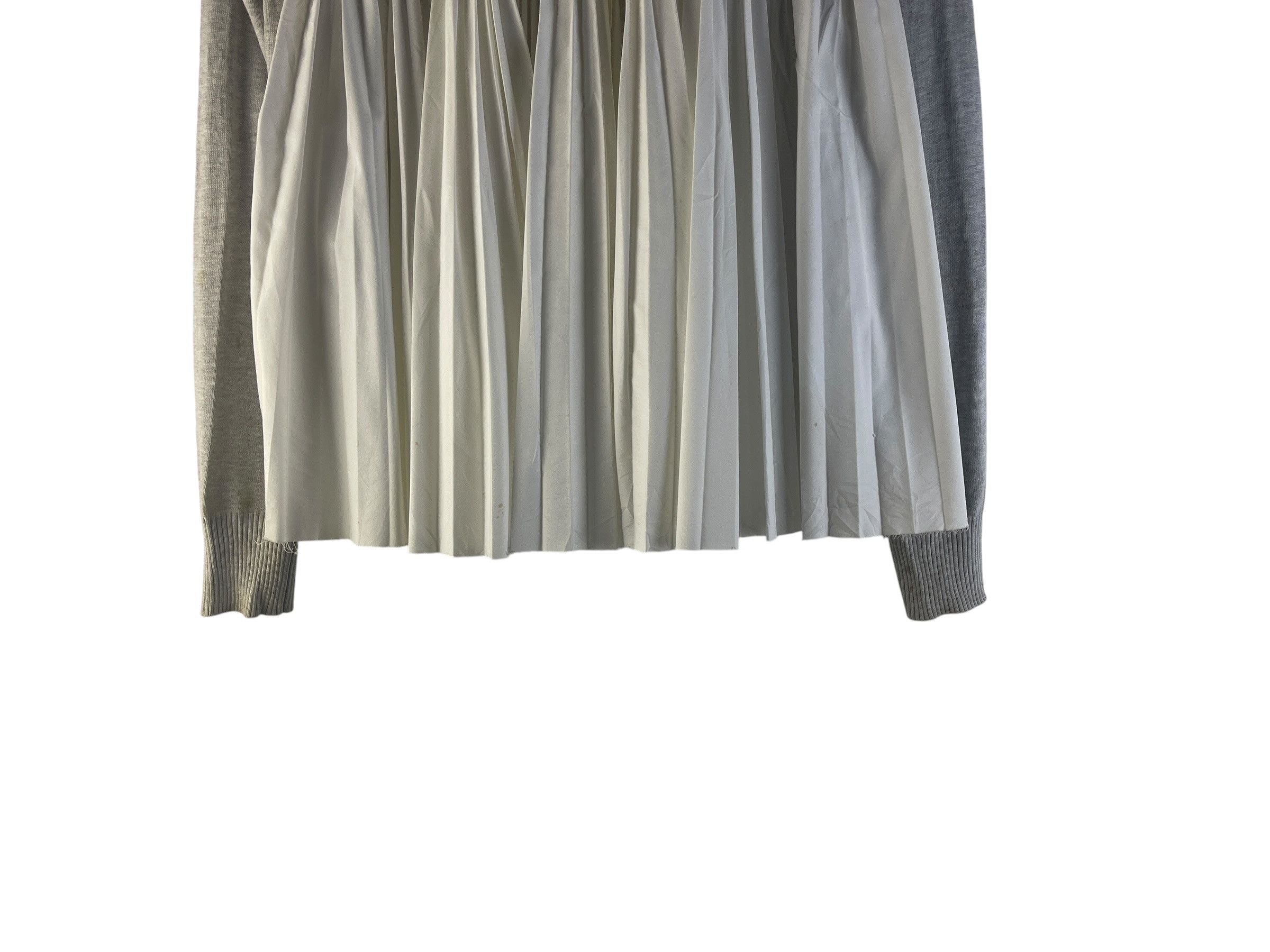 Sacai Sacai Pleated Back Cardigan Hybrid Knit Shirt Japan Designer Size US S / EU 44-46 / 1 - 12 Thumbnail