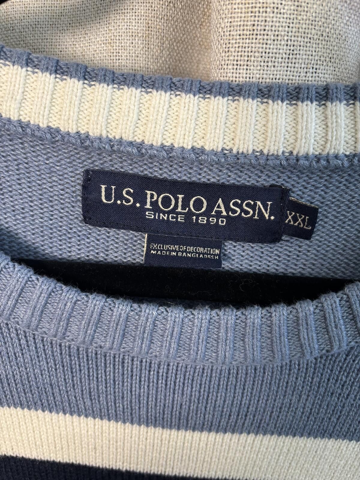 U.S. Polo Assn. U.S. Polo Assn. Men's Striped Crew Neck Sweater XXL Size US XXL / EU 58 / 5 - 3 Thumbnail