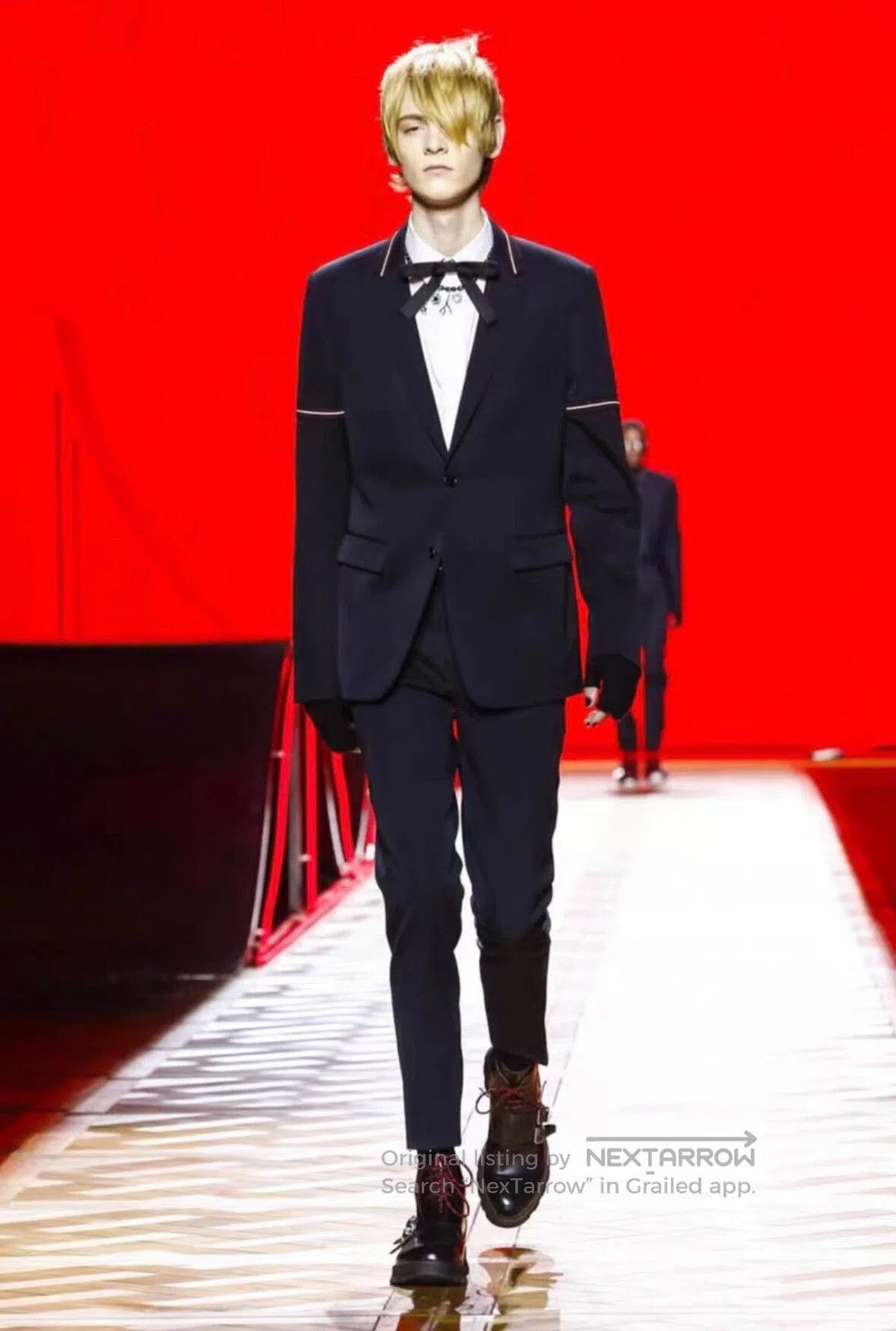 Dior Dior Homme Wool Suit Jacket with Red Stripes. Size US M / EU 48-50 / 2 - 7 Thumbnail