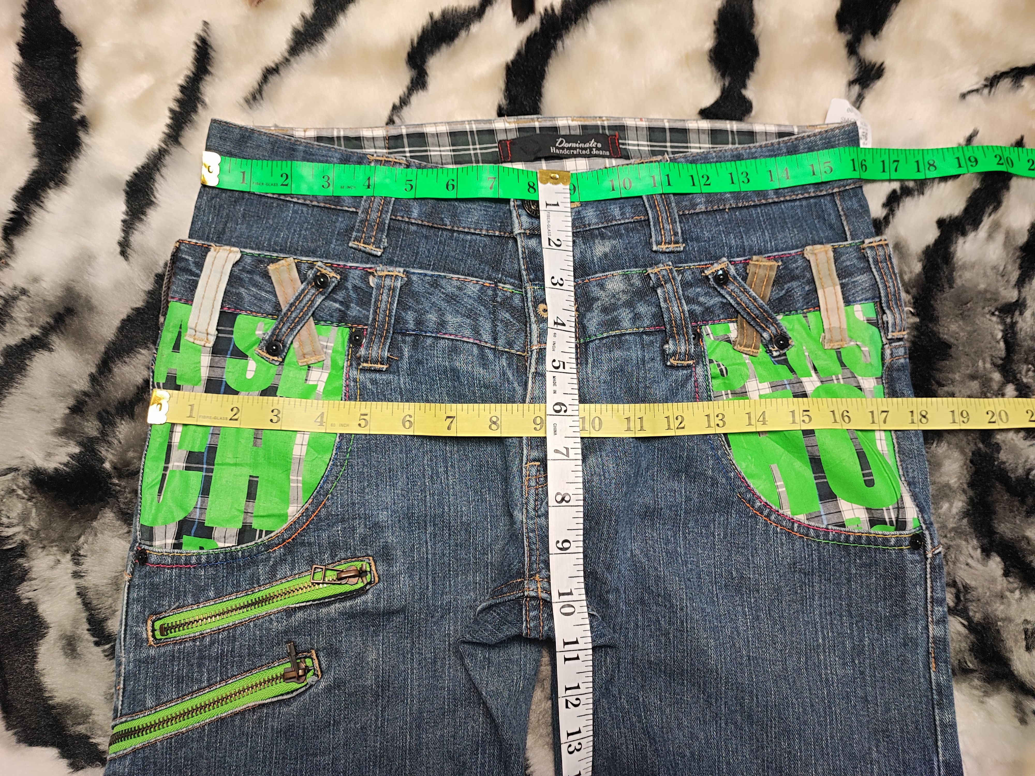 Designer Dominate Handcrafted Jeans Double Waist Size US 32 / EU 48 - 7 Thumbnail