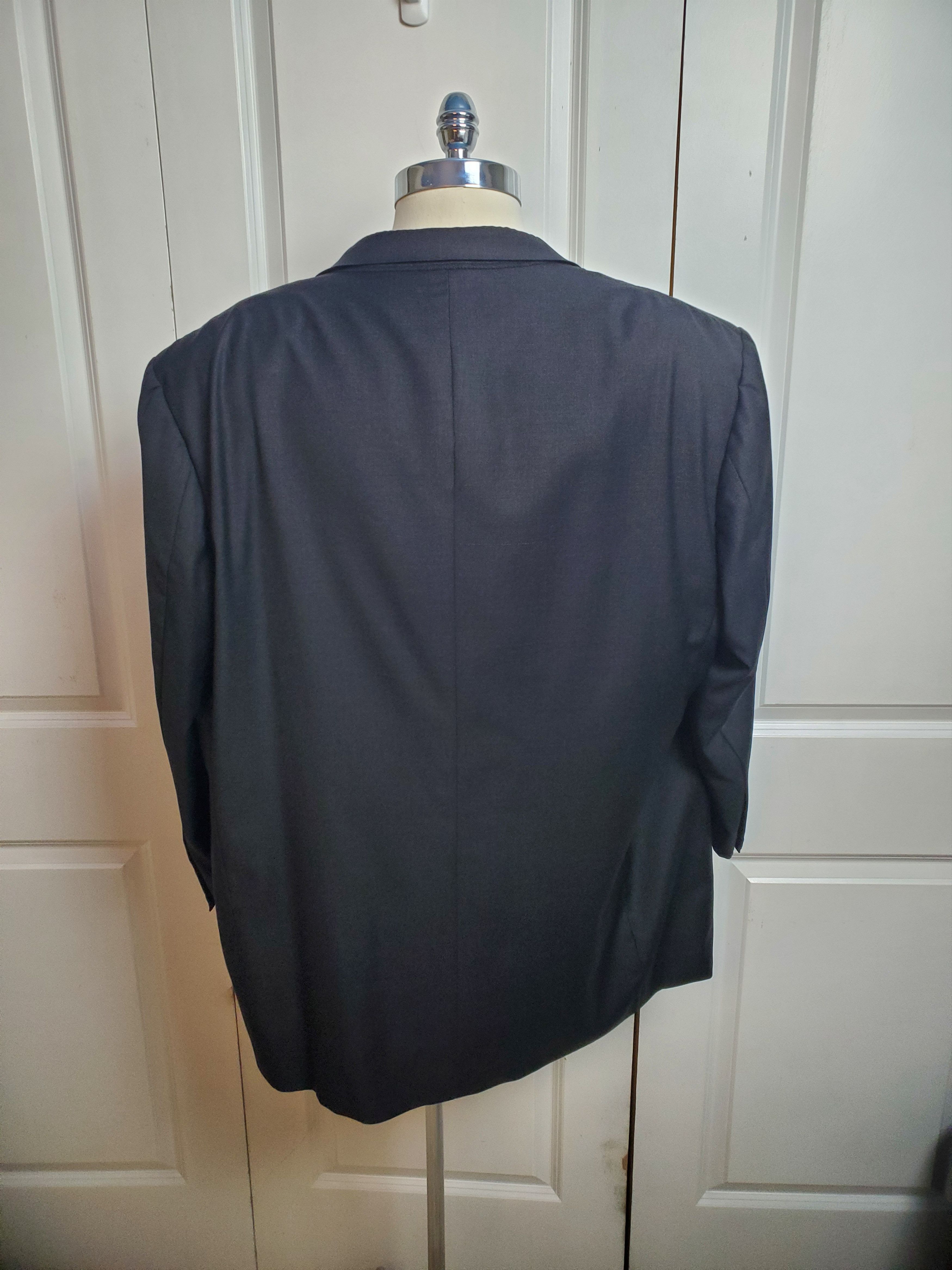 Other Dormeuil Amadeus 50R - 52R Black Super 100s Wool Mens Suit Size 50R - 4 Thumbnail