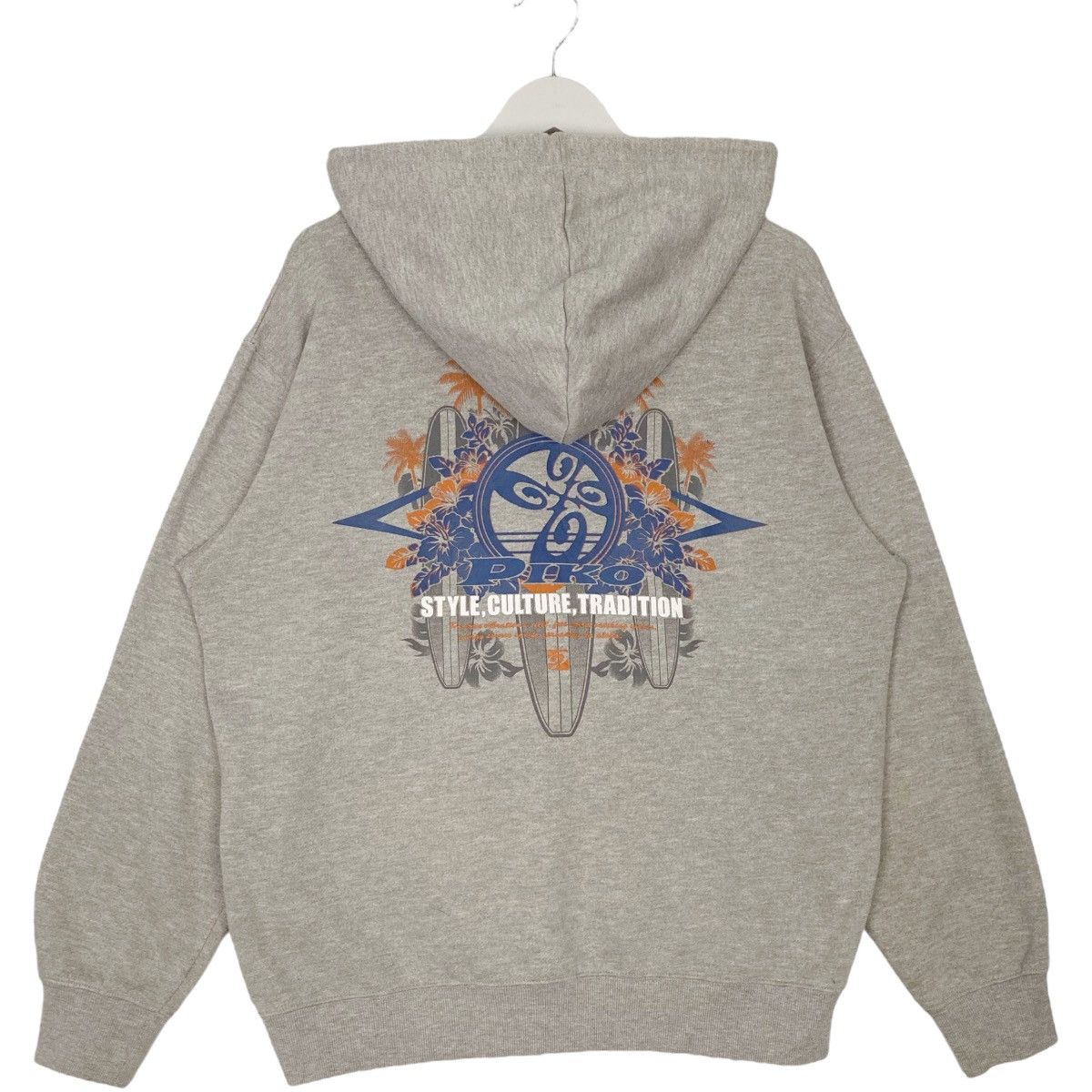 Other Vintage Piko Hawaiian Surf Hoodie Sweater Gray Size L Size US L / EU 52-54 / 3 - 7 Thumbnail