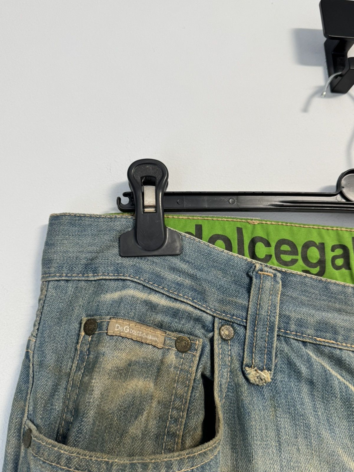 Dolce & Gabbana Vintage Dolce & Gabbana Distressed Faded Poem Denim Jeans Size US 33 - 11 Thumbnail