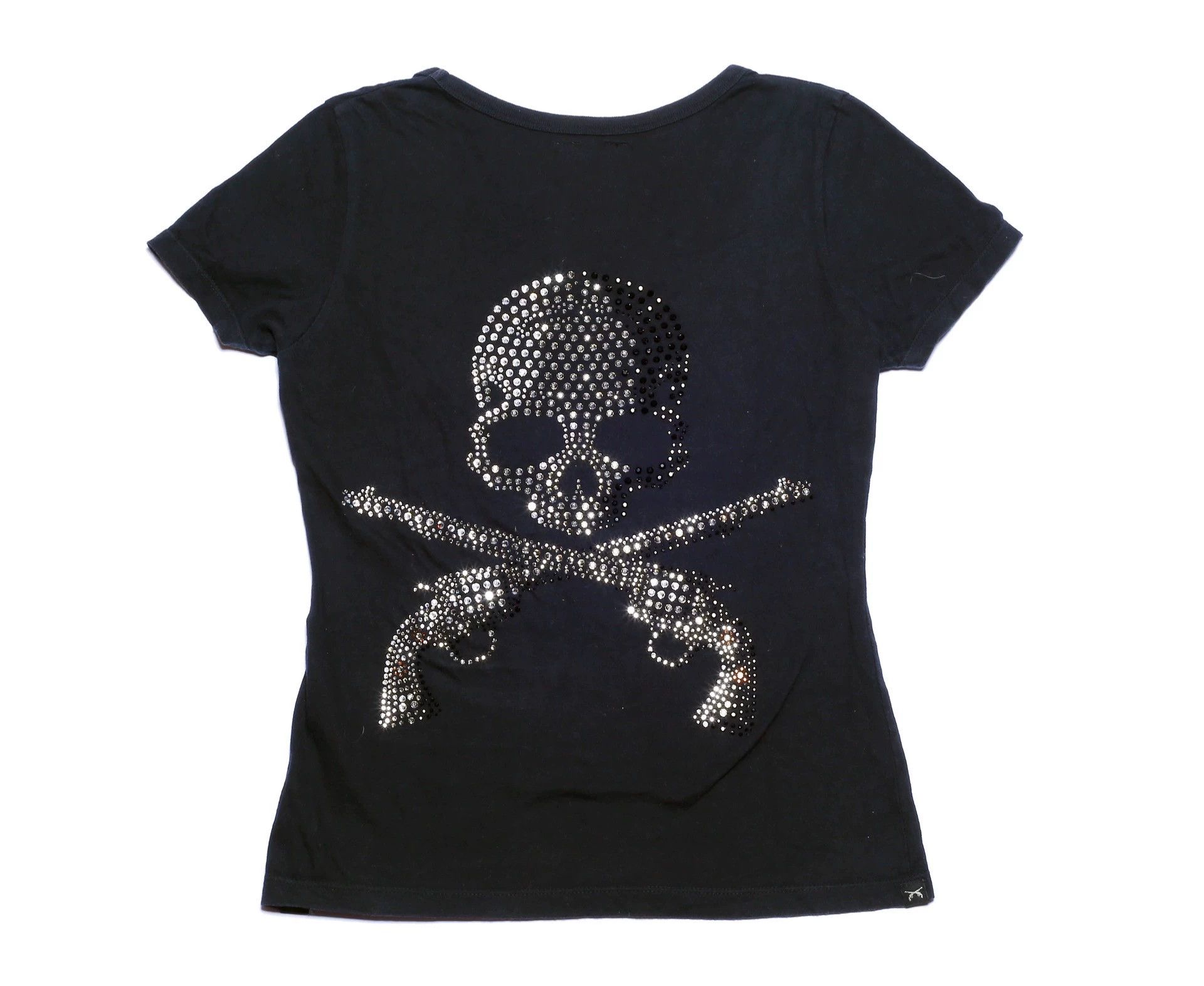 Mastermind World MMW x Roar s/s tee women's back crystal double gun skull Size XS / US 0-2 / IT 36-38 - 3 Thumbnail